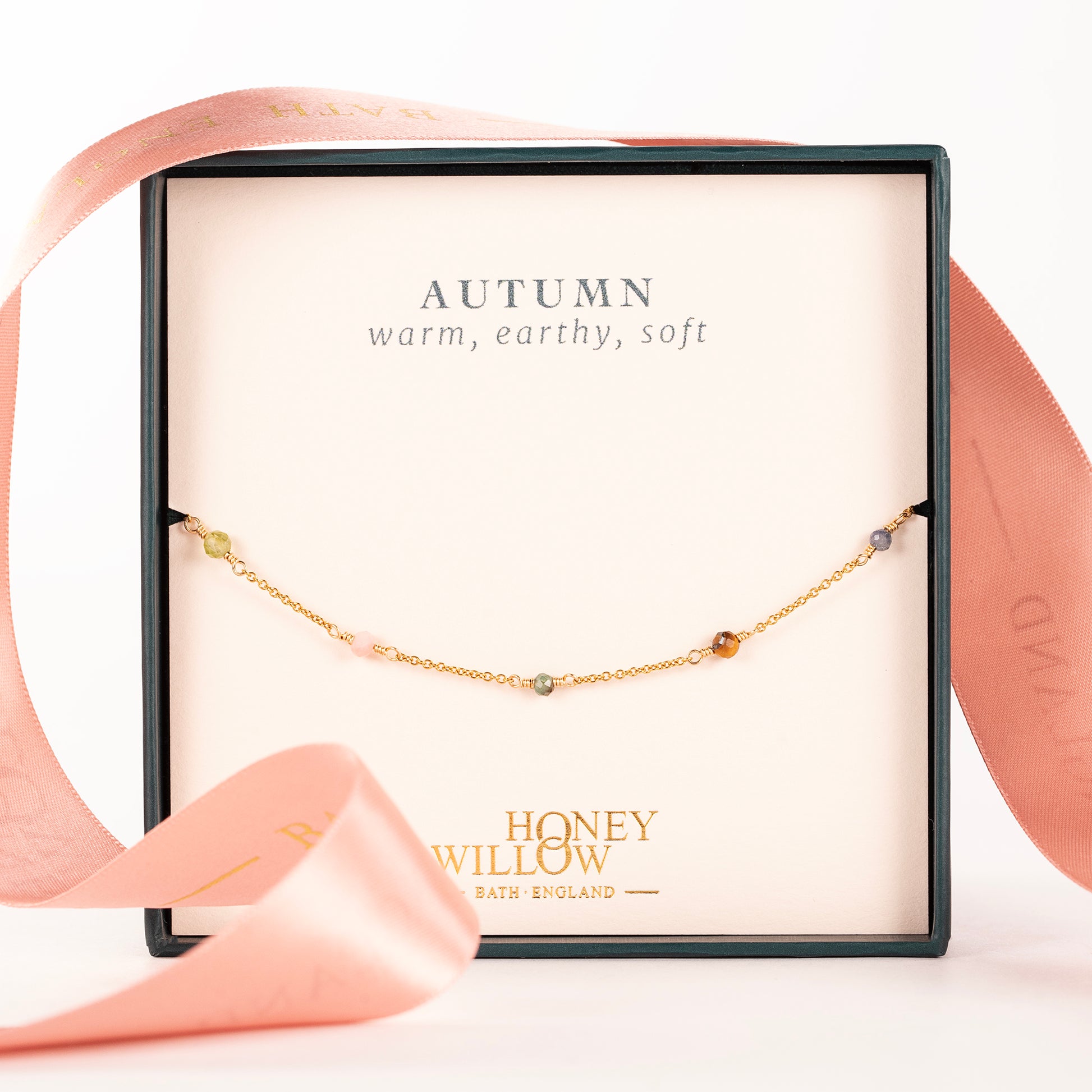 Autumn Colour Palette Inspired Bracelet - Gemstones & Gold