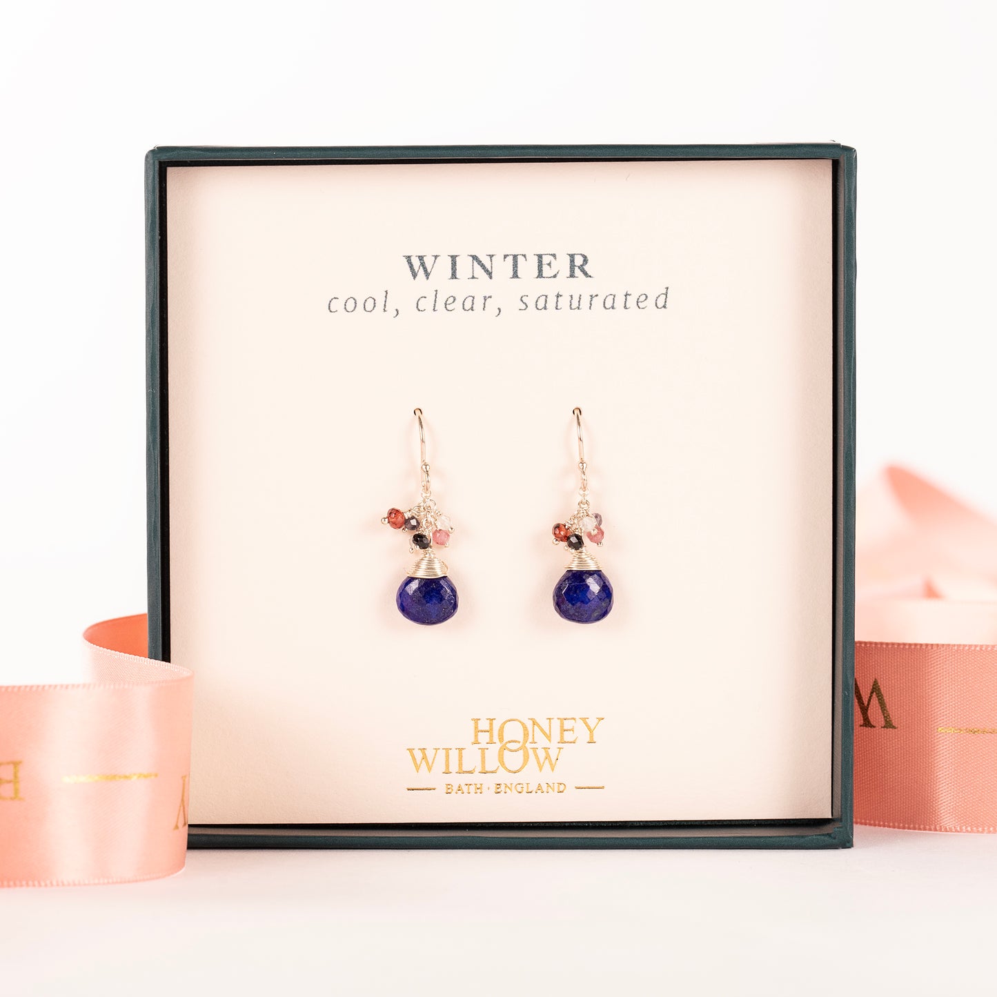 Winter Colour Palette Inspired Earrings - Lapis Gemstones & Silver