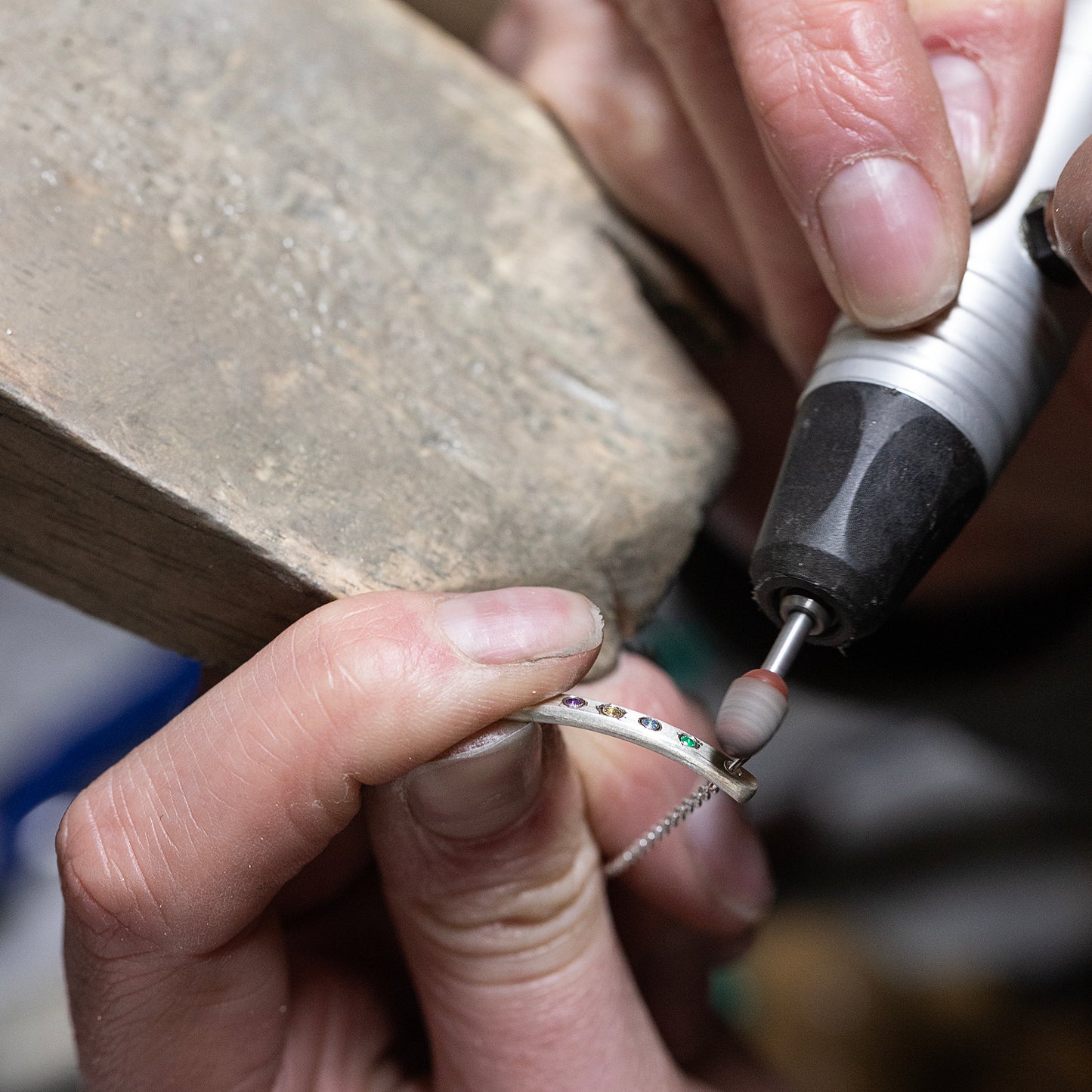 Family Birthstone Bar Bracelet - Birthstones for Loved Ones - Silver