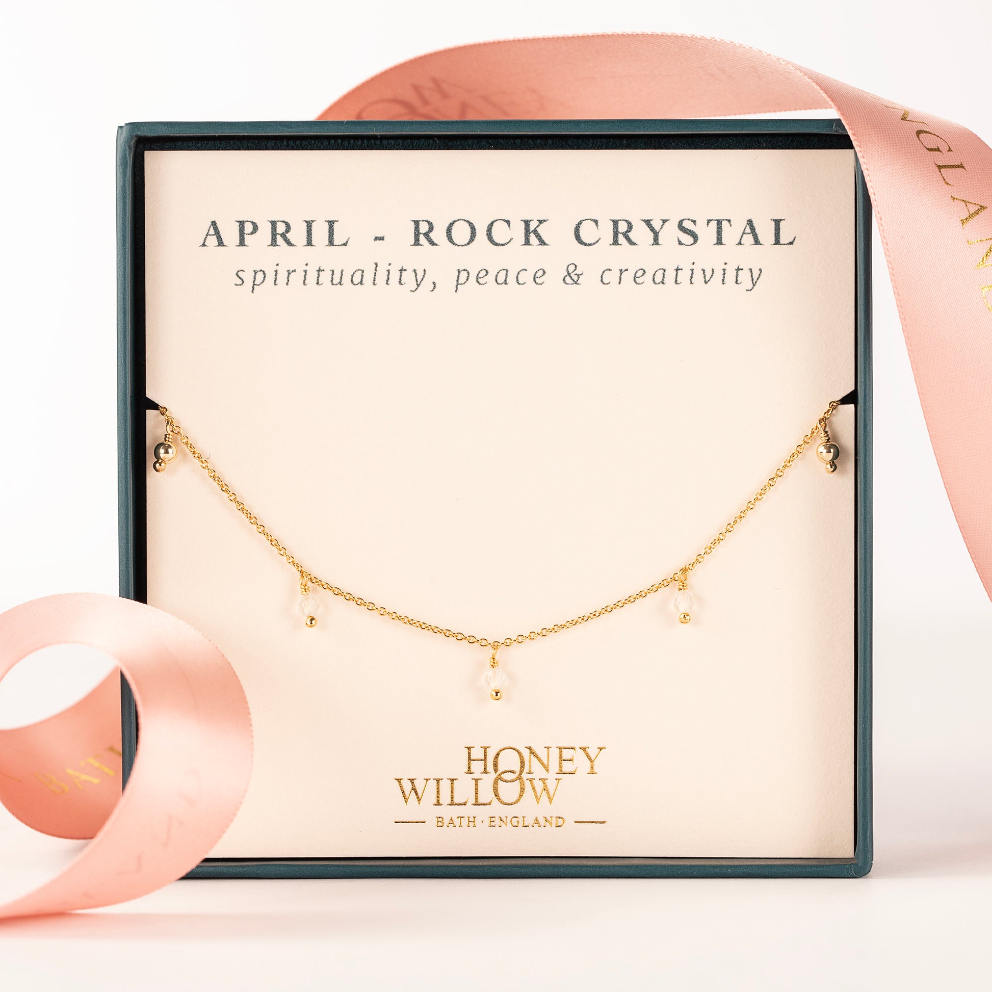 April Birthstone Trio Choker Necklace - Silver & Gold