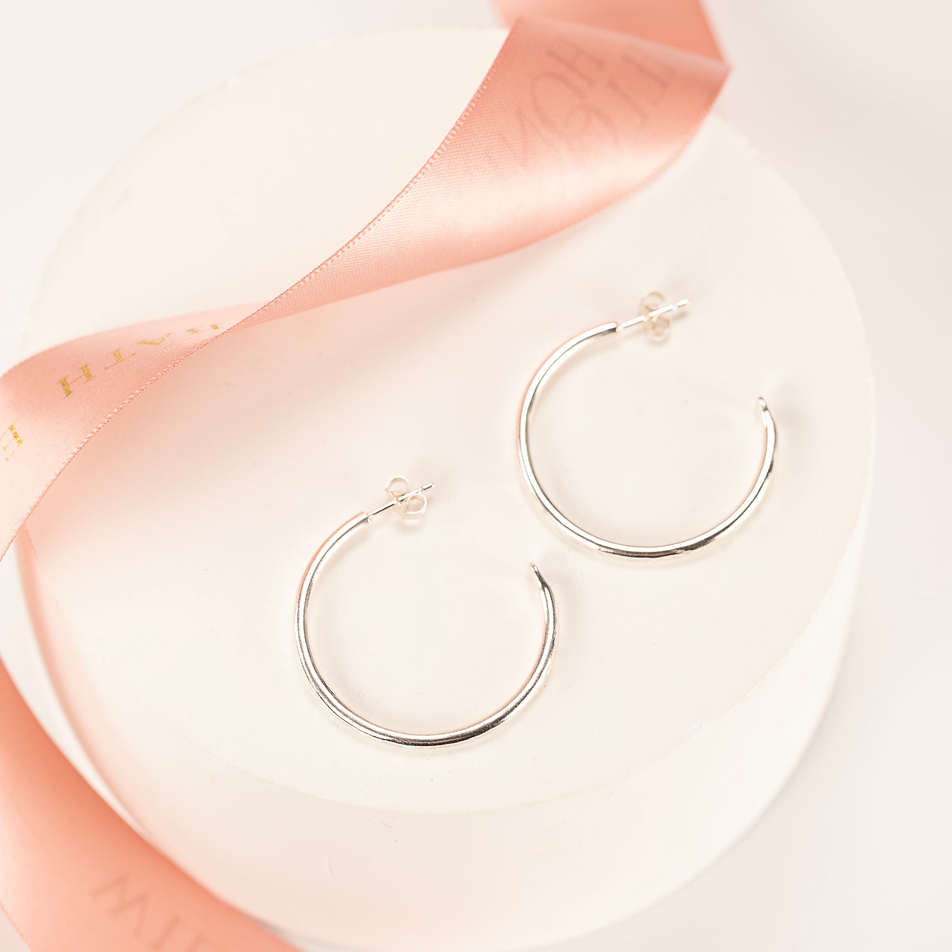 Silver Hoop Earrings - 3cm