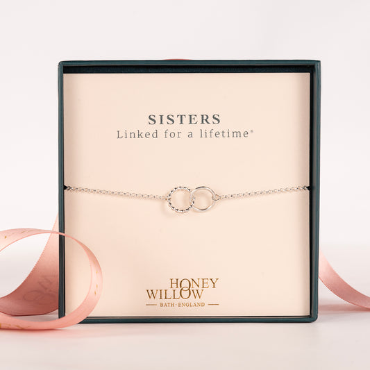 Sisters Bracelet - Love Link - Linked for a Lifetime - Silver