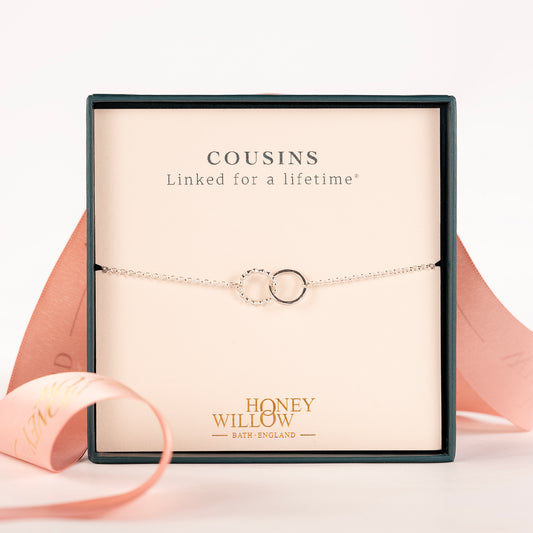 Cousins Bracelet - Love Link - Linked for a Lifetime - Silver