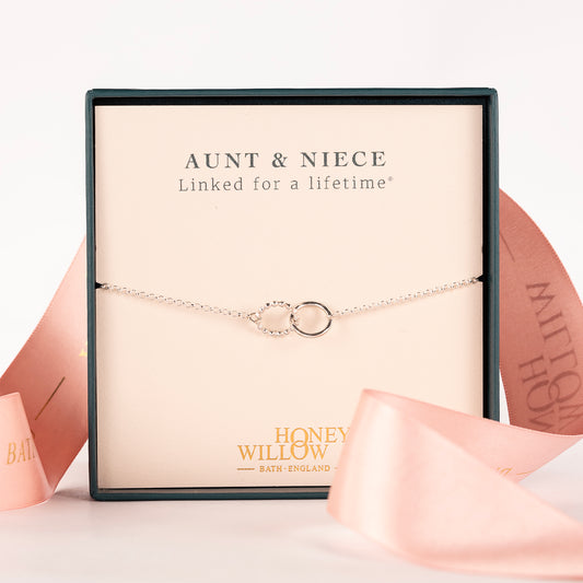 Aunt & Niece Bracelet - Love Link - Linked for a Lifetime - Silver