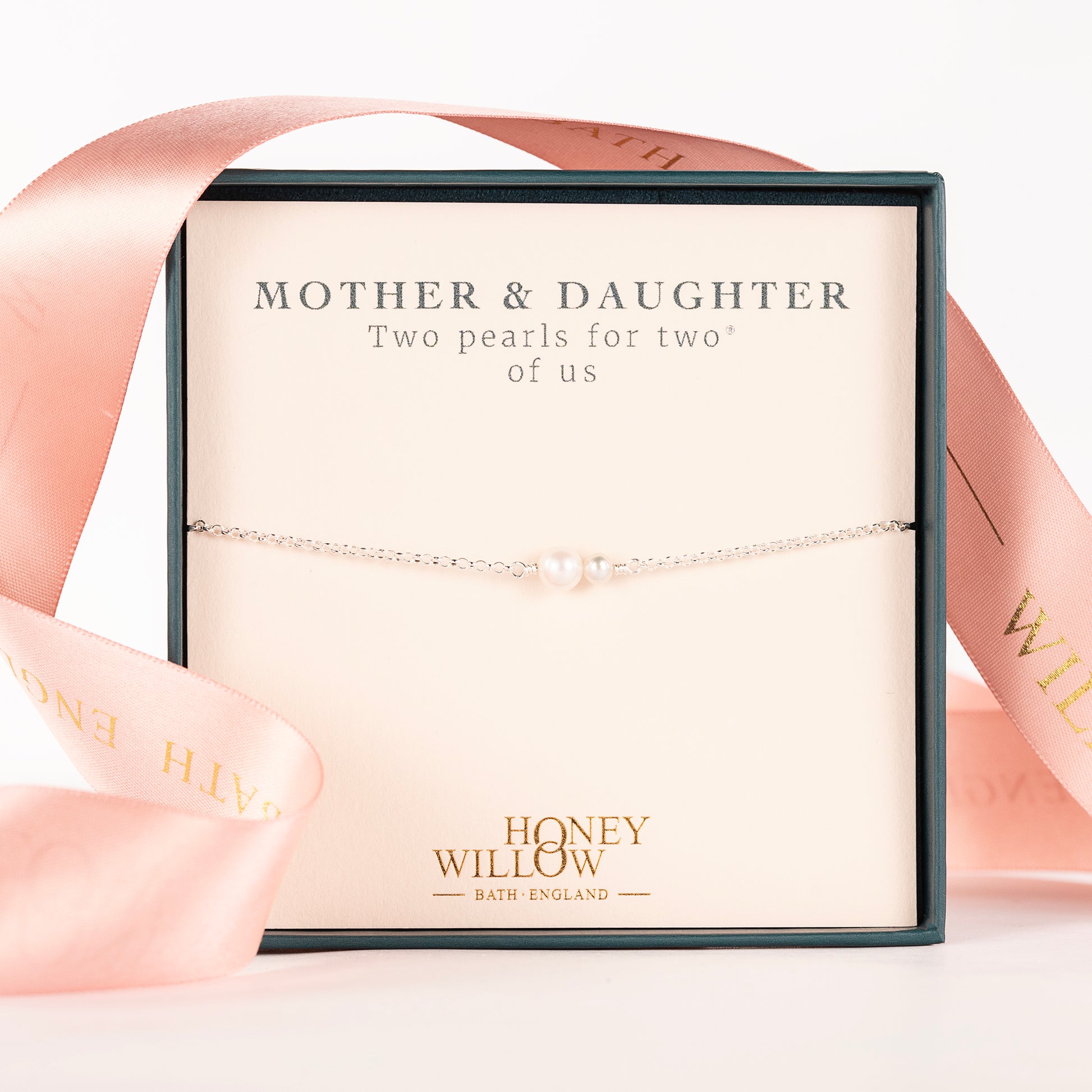 Mother & Daughter Gift - Double Pearl Bracelet - Silver & Gold