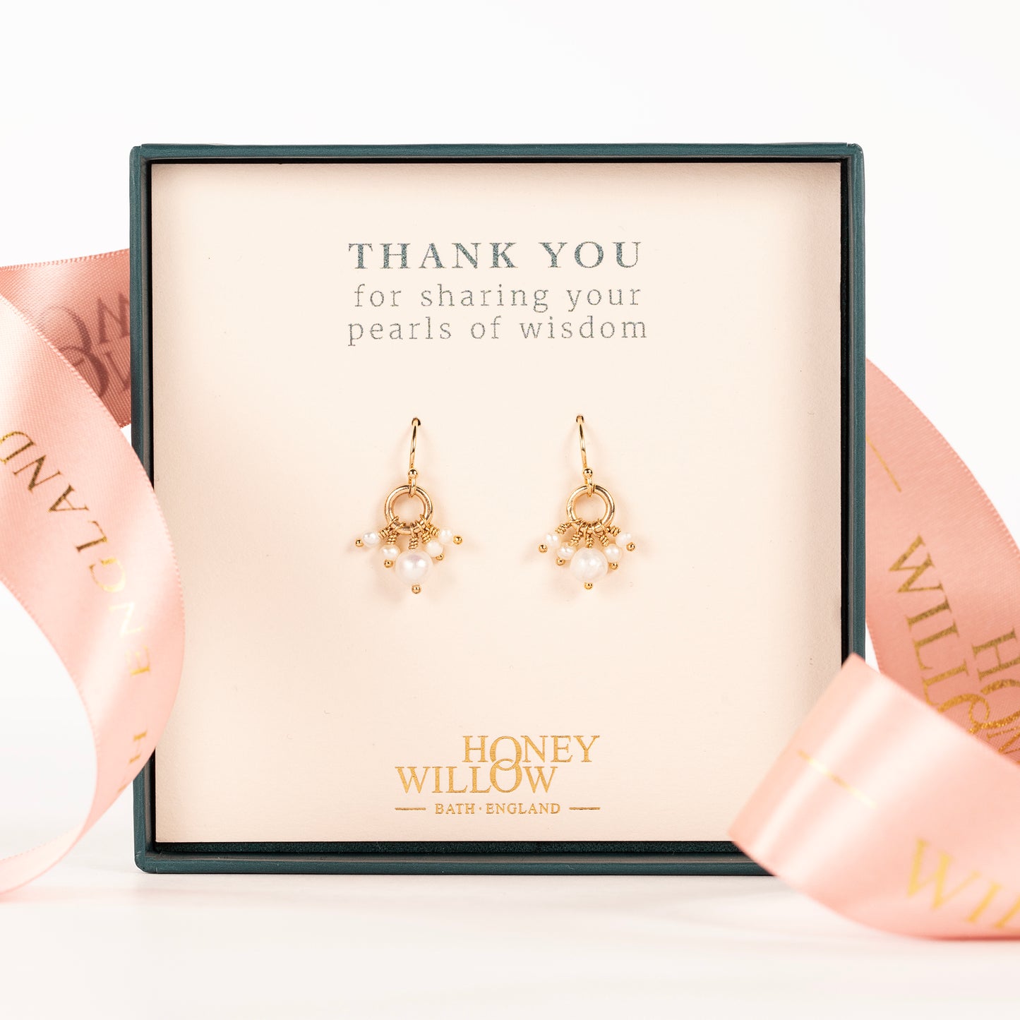 Thank You Gift For Teacher - Pearls of Wisdom Cluster Earrings