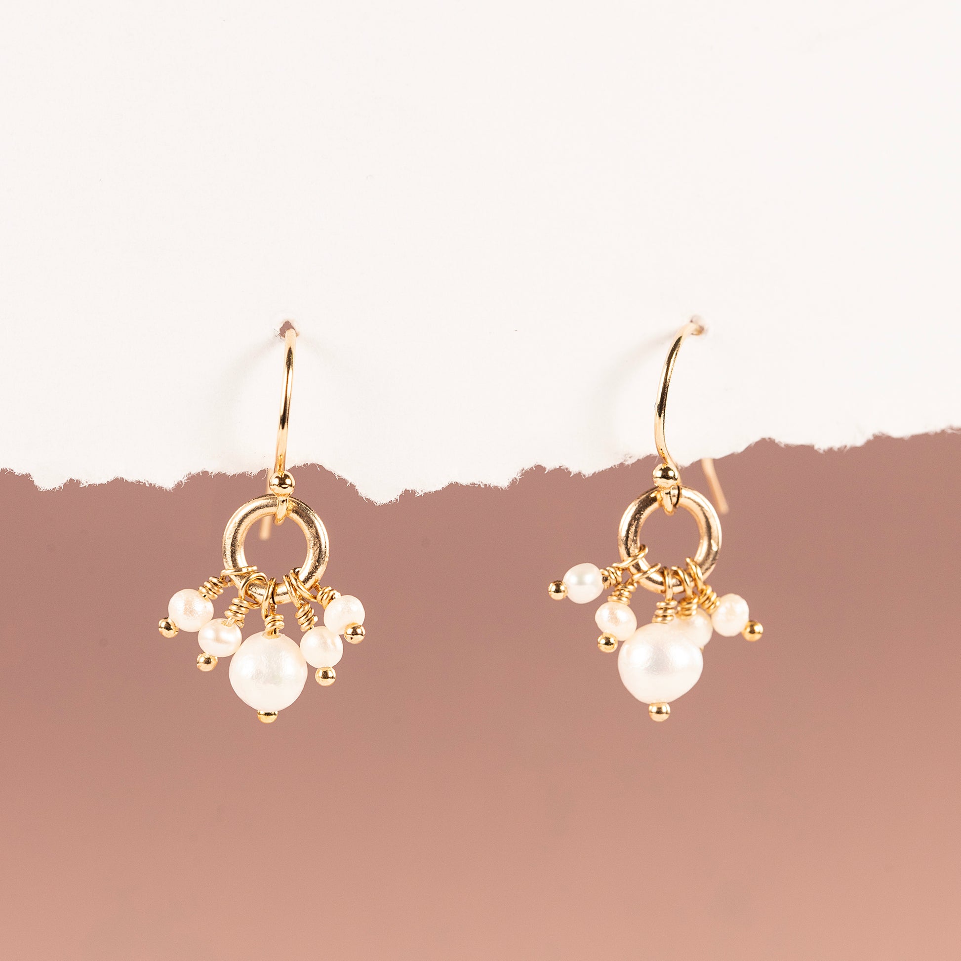 Thank You Gift For Teacher - Pearls of Wisdom Cluster Earrings