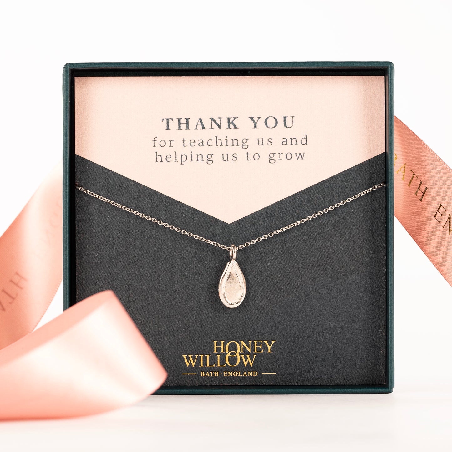 Thank you Gift for Teacher - Silver Seed Necklace