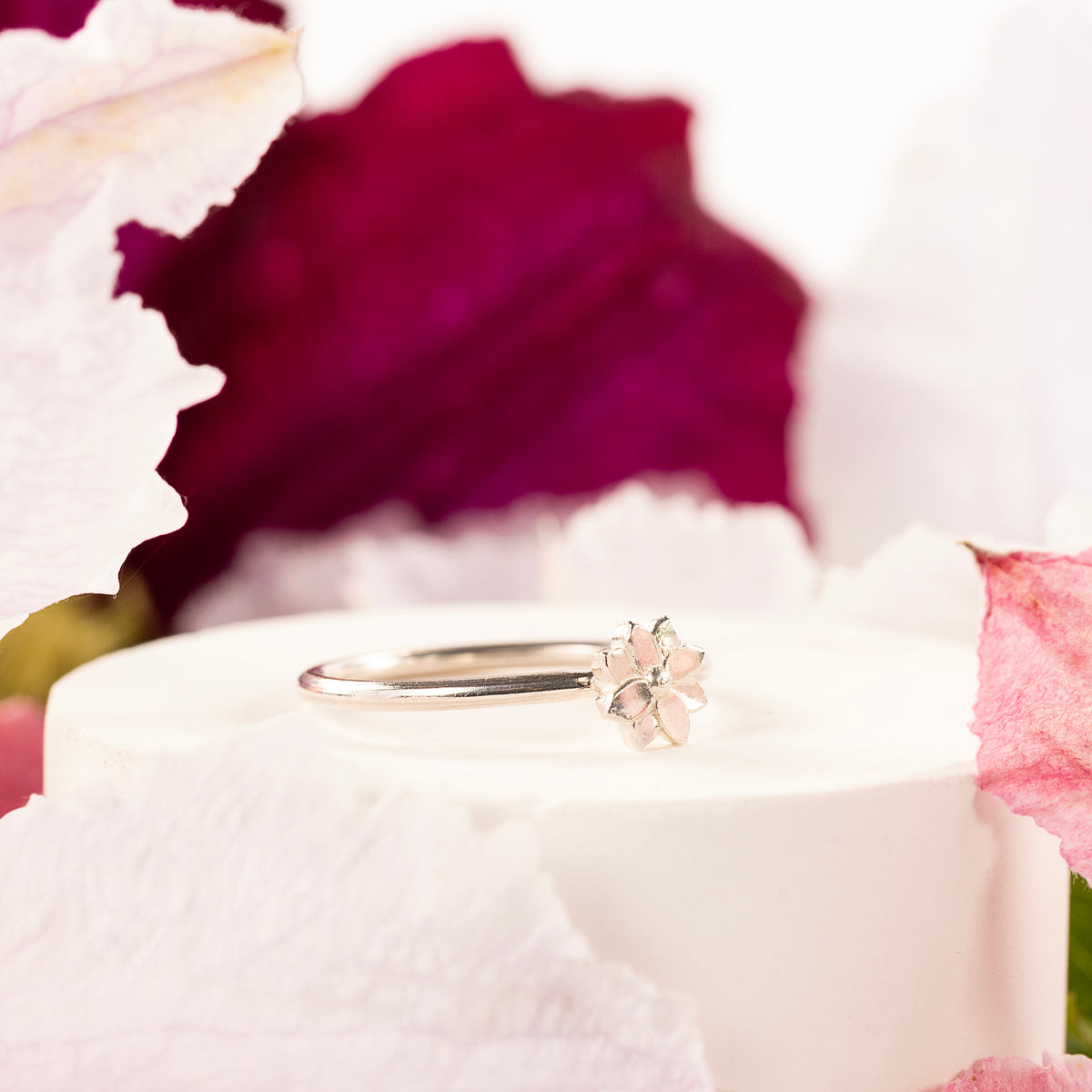 Clematis Flower Ring - Creativity - Silver
