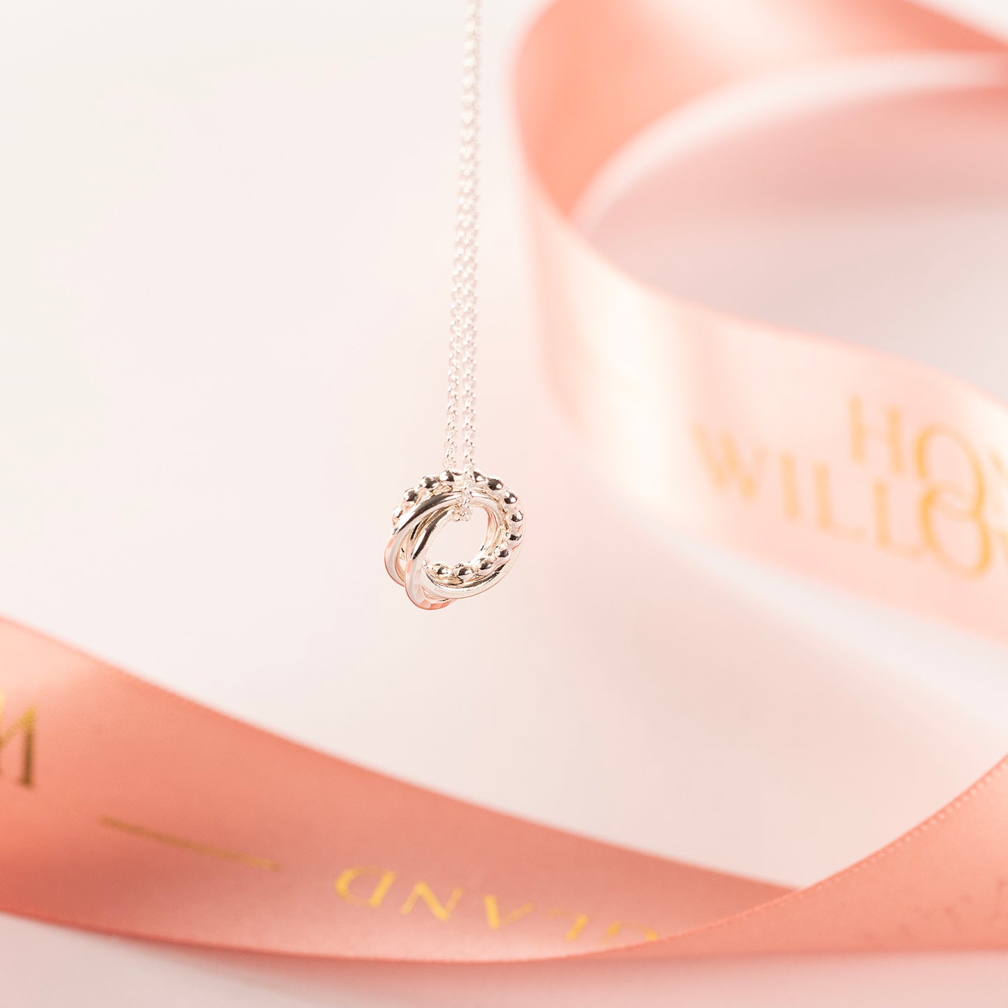 4 Sisters Necklace - Silver Love Knot Necklace