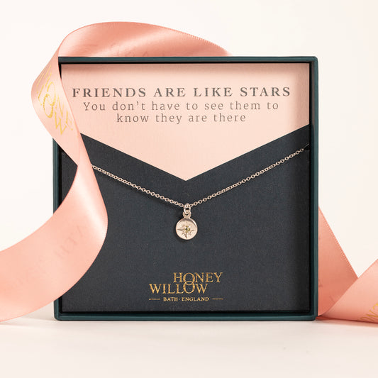 Friends are like stars necklace