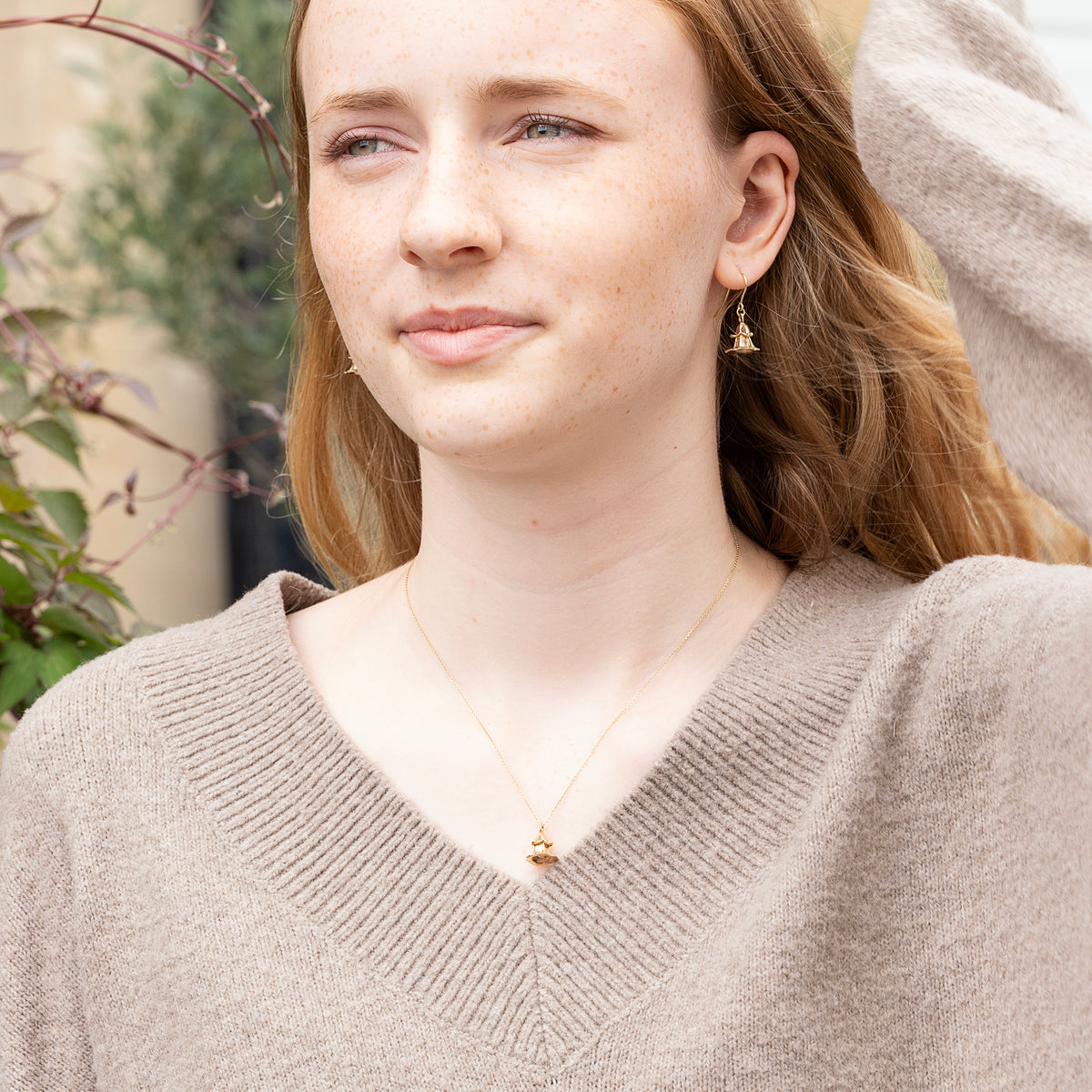 Morning Glory Flower Necklace - Perseverance - 9kt Gold