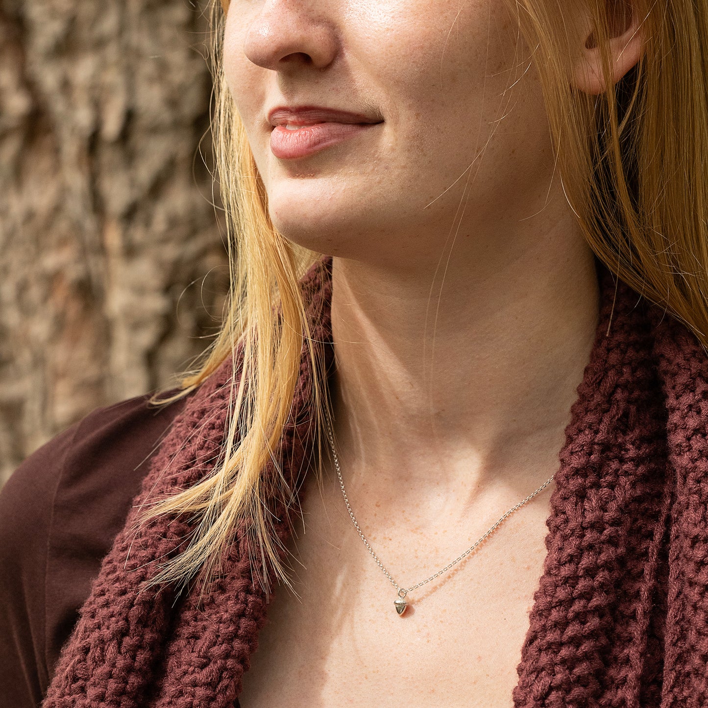 Acorn Necklace - Potential, Growth & Strength - Silver