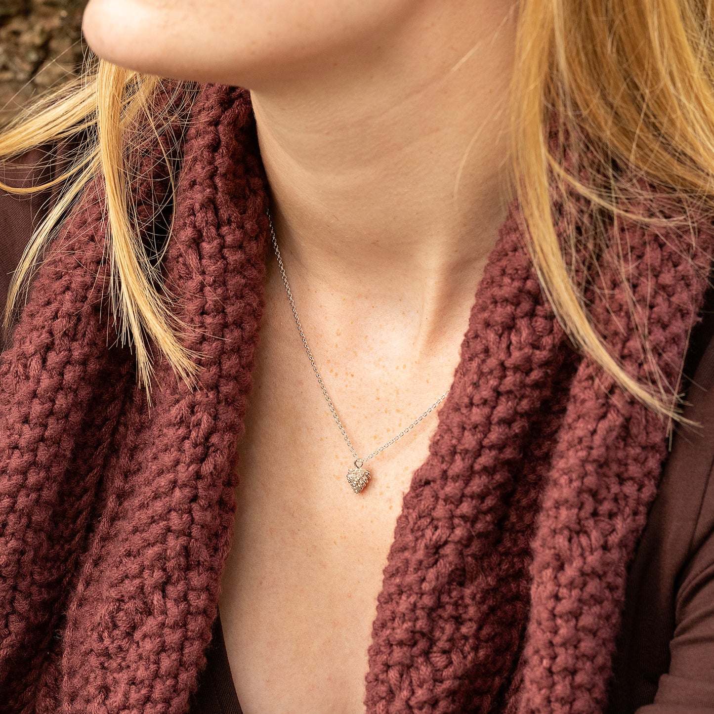 Pinecone Necklace - Inner strength, Protection & Wisdom - Silver