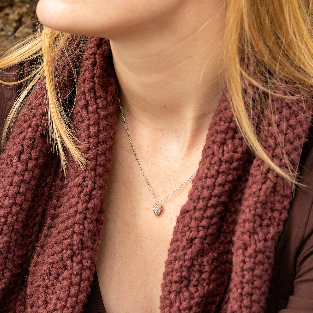 Pinecone Necklace - Inner strength, Protection & Wisdom - Silver