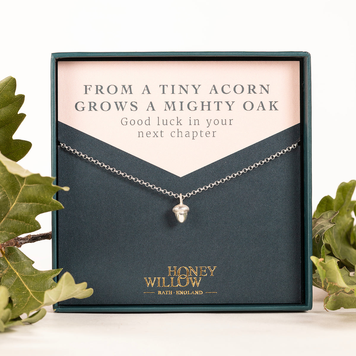New Chapter Gift - Acorn Necklace - Potential, Growth & Strength - Silver