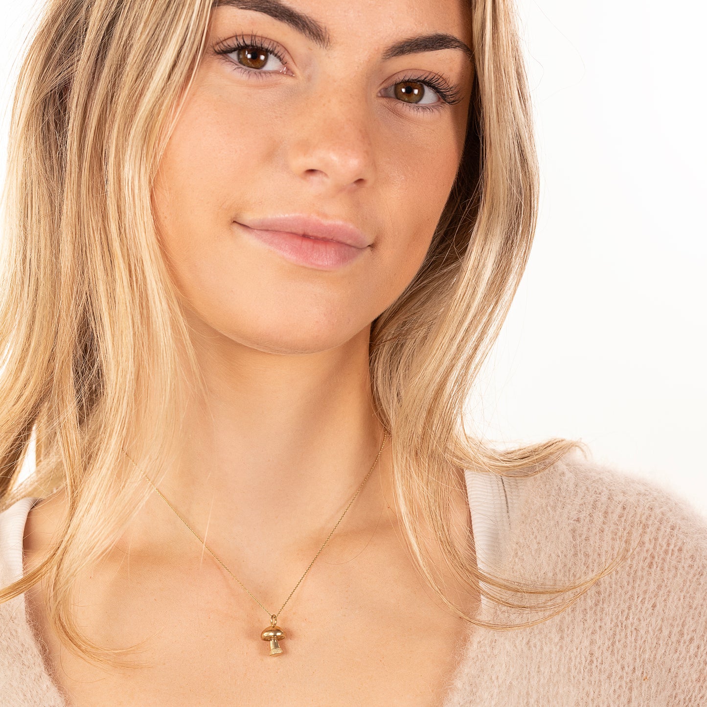 Mushroom Necklace - Growth, Regeneration & Enlightenment - 9kt Gold