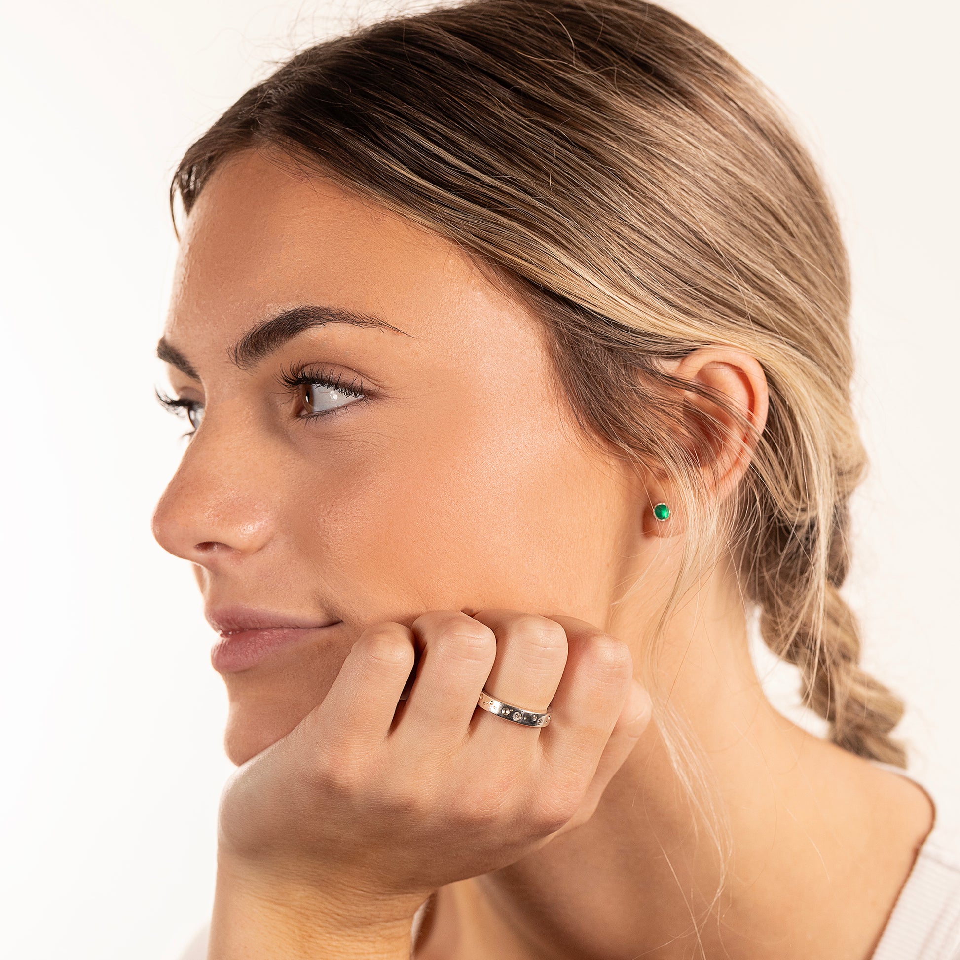 Double Diamond Felicity Ring - Silver & Lab Grown Diamond