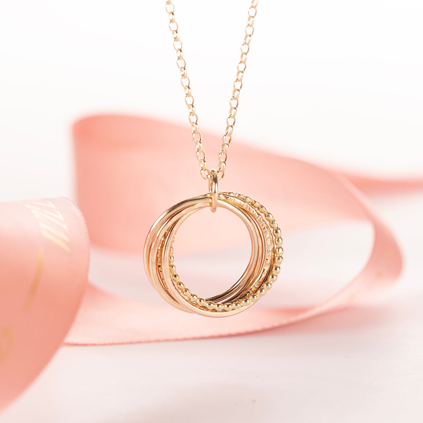 50th Wedding Anniversary Necklace - Golden Wedding Gift - 9kt Gold