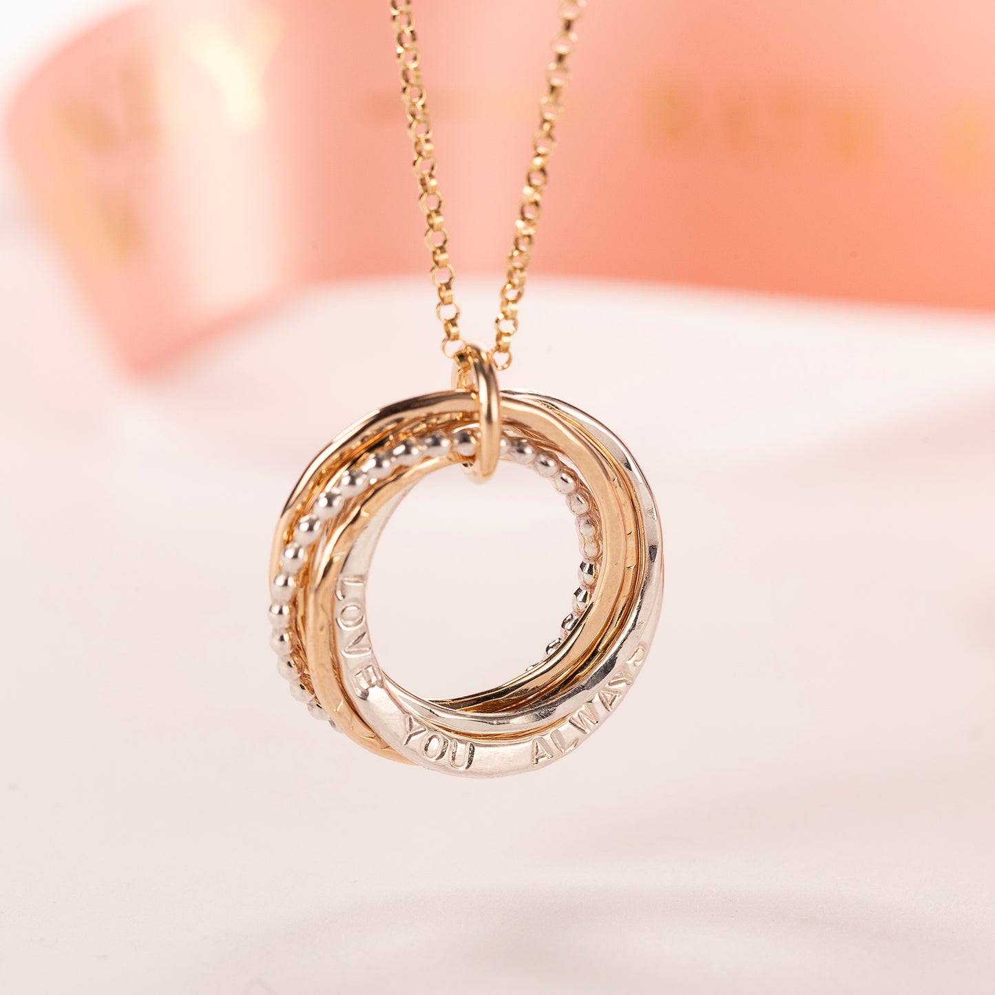 Personalised 60th Birthday Necklace - The Original 6 Links for 6 Decades Necklace - Silver & Gold