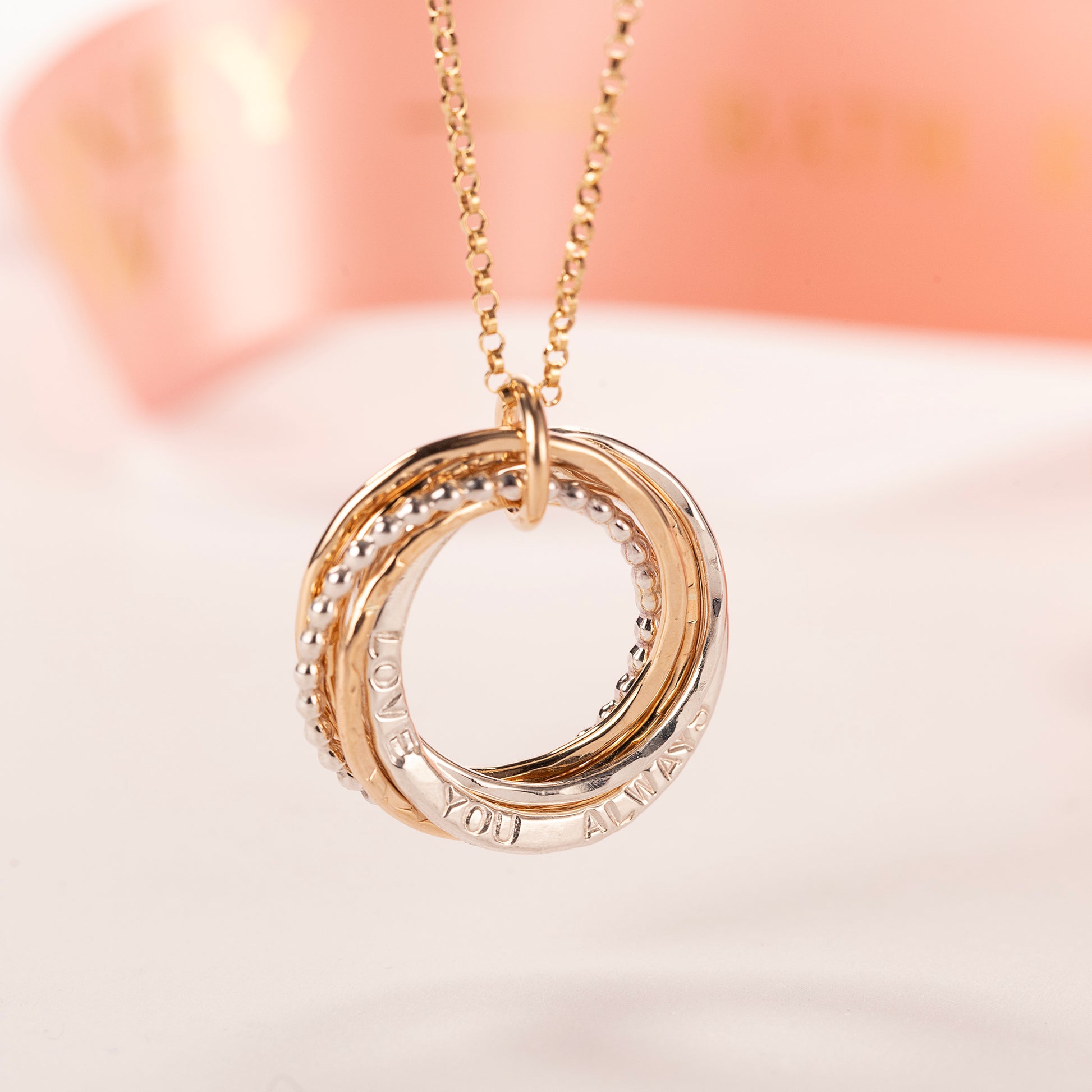 Personalised 60th Birthday Necklace - The Original 6 Links for 6 Decades Necklace - Silver & Gold