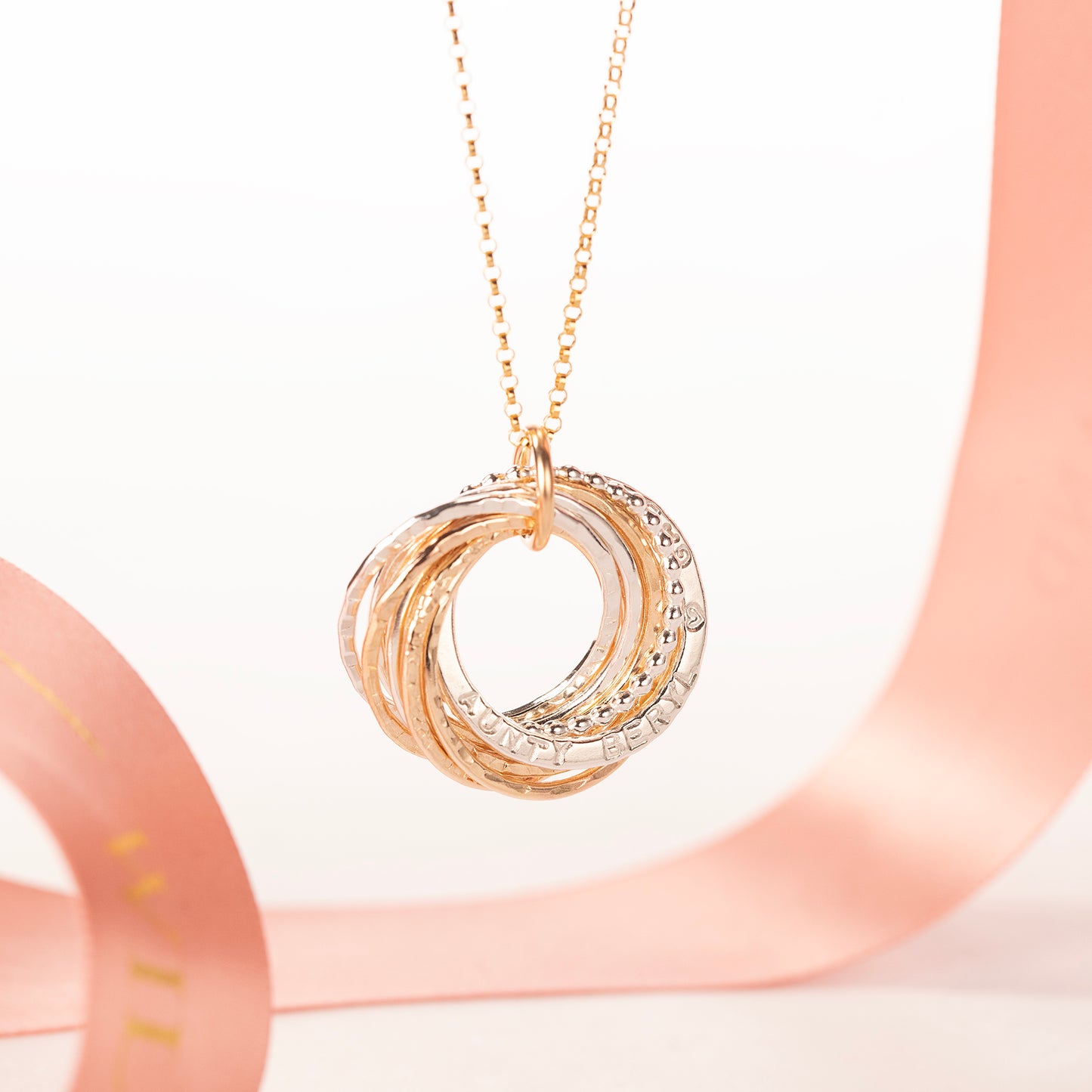 Personalised 100th Birthday Necklace - The Original 10 Links for 10 Decades - Silver & Gold