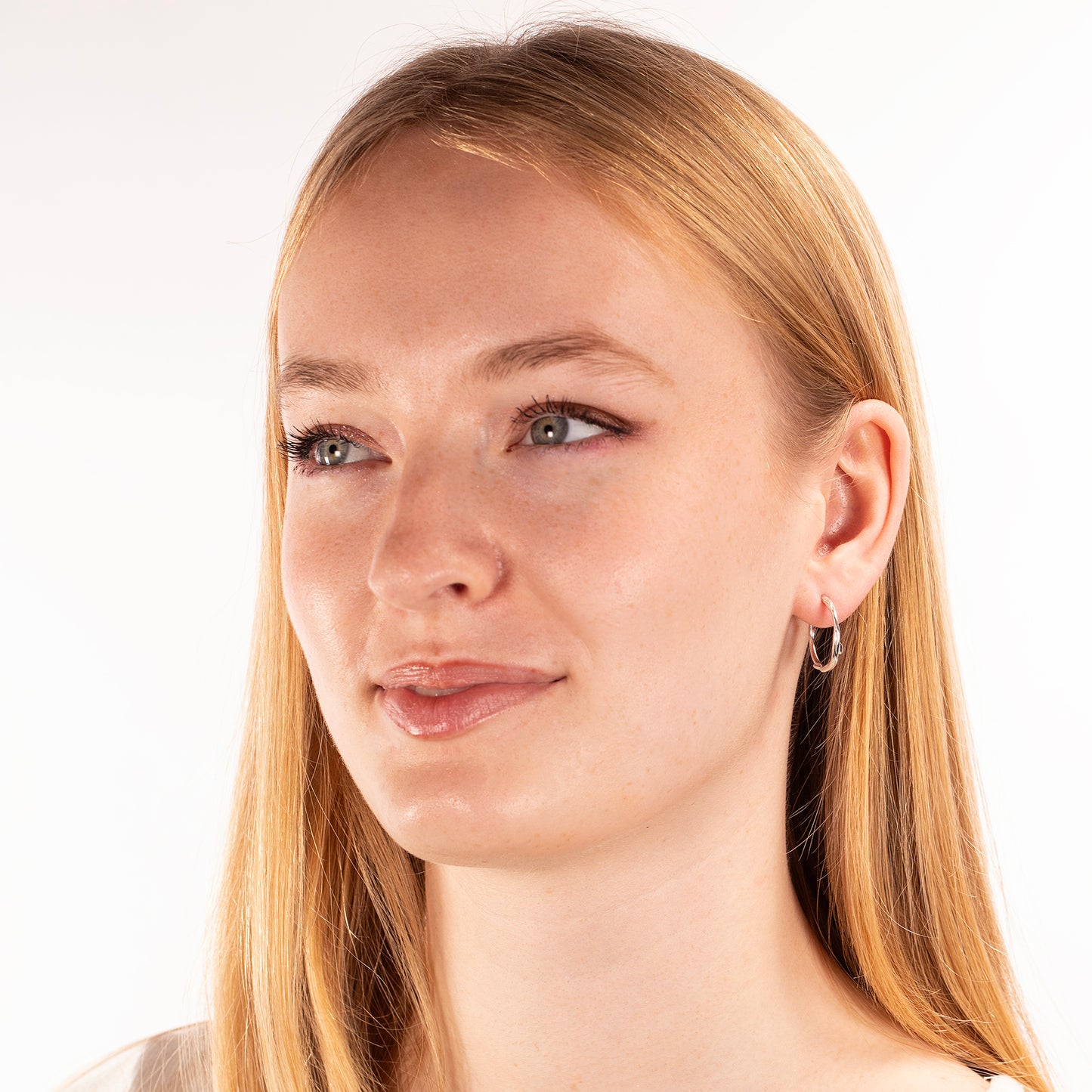 Willow Hoop Earrings - Protection - Silver - 2cm