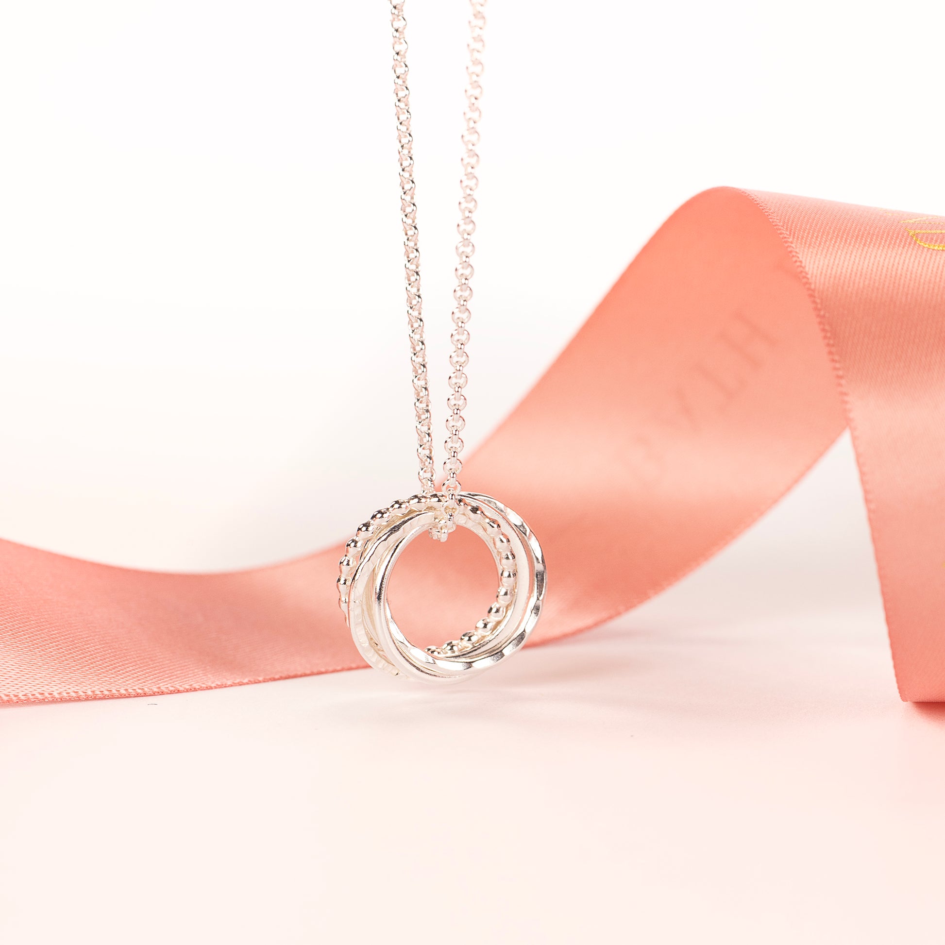 50th Birthday Necklace - The Original 5 Links for 5 Decades - Petite Silver