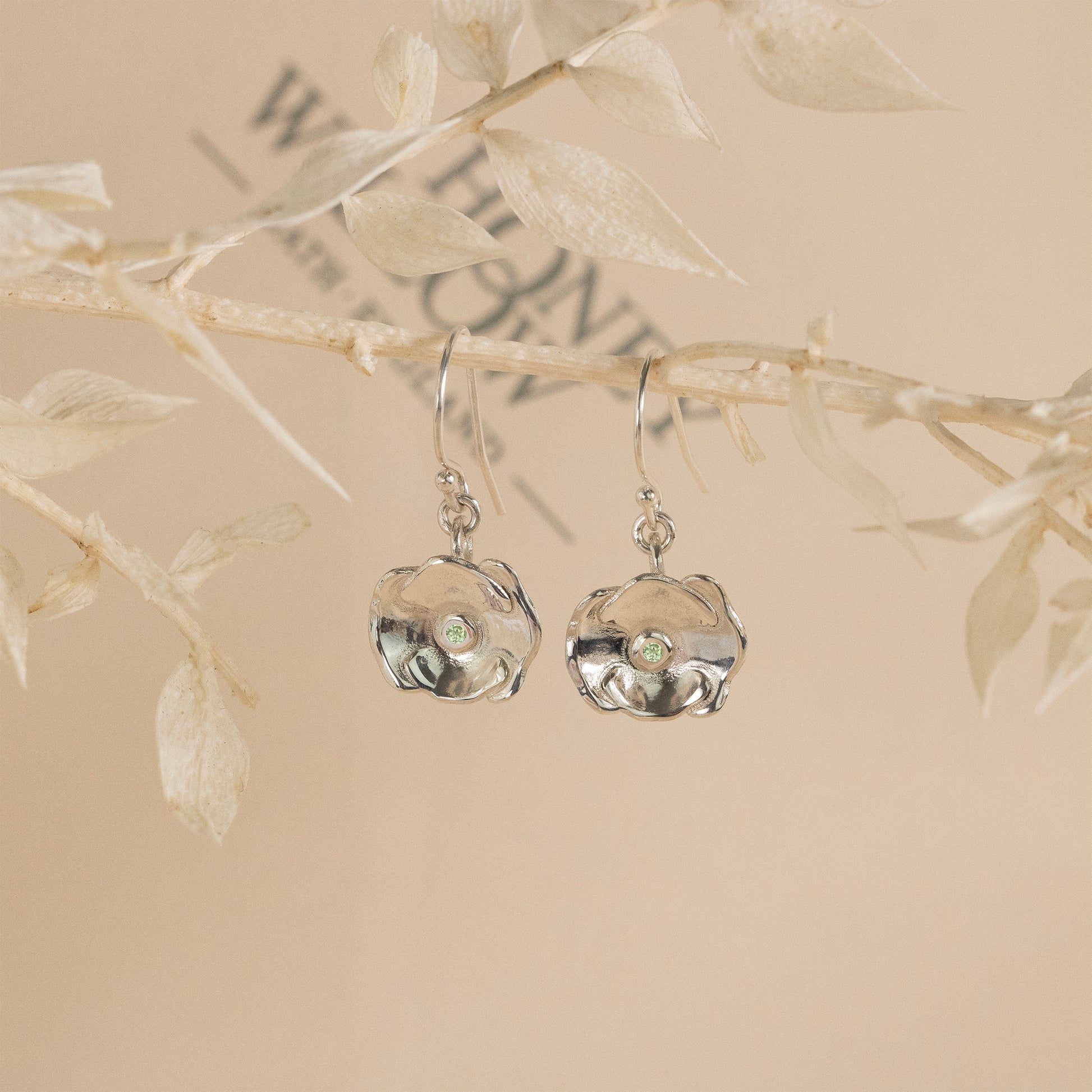 gladioli flower earrings