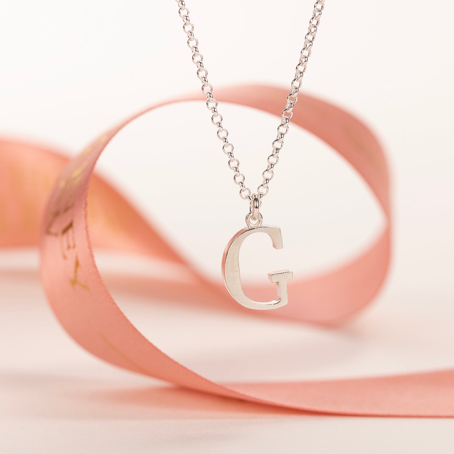 G Initial Charm Necklace - Silver