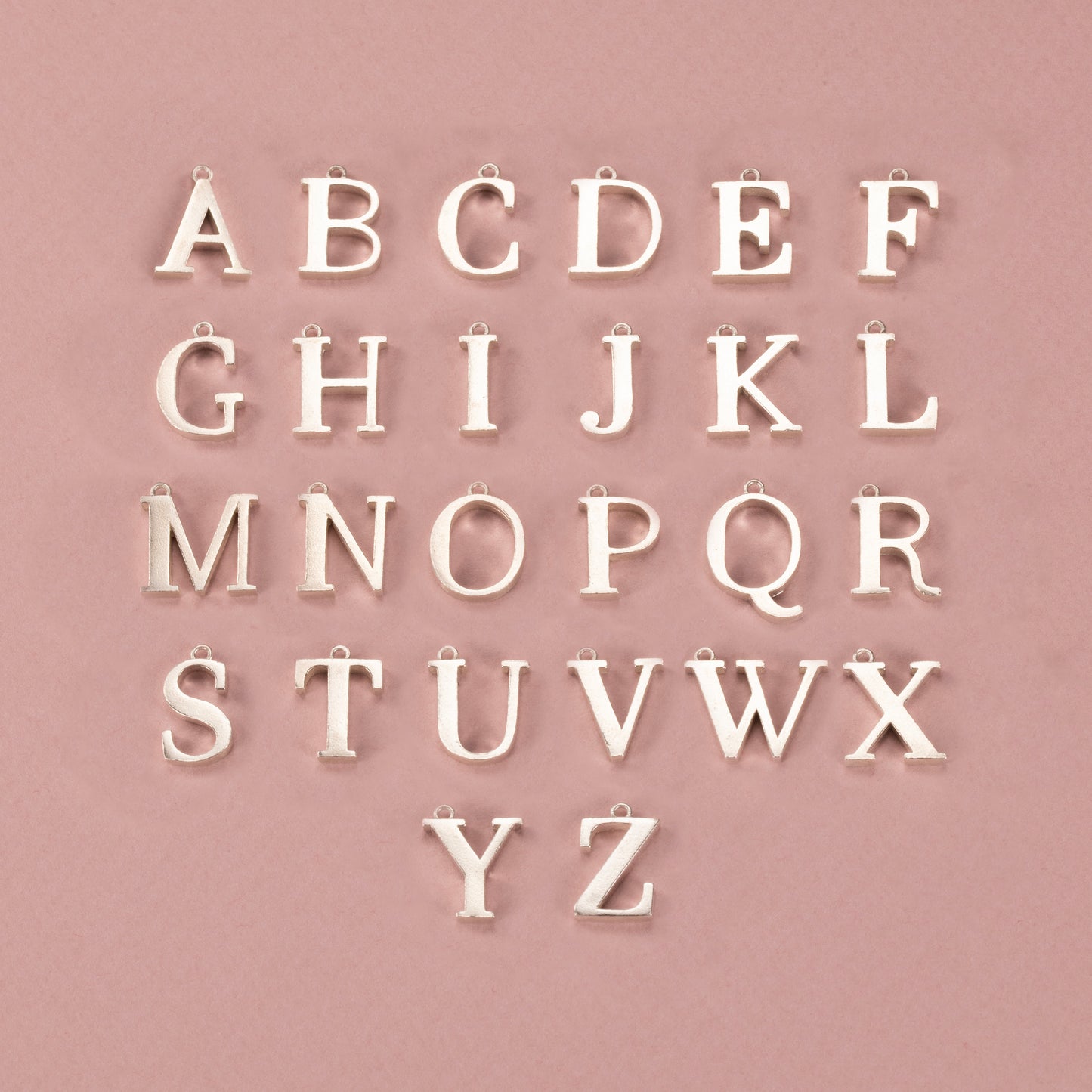 Initial Letter Necklace - Silver