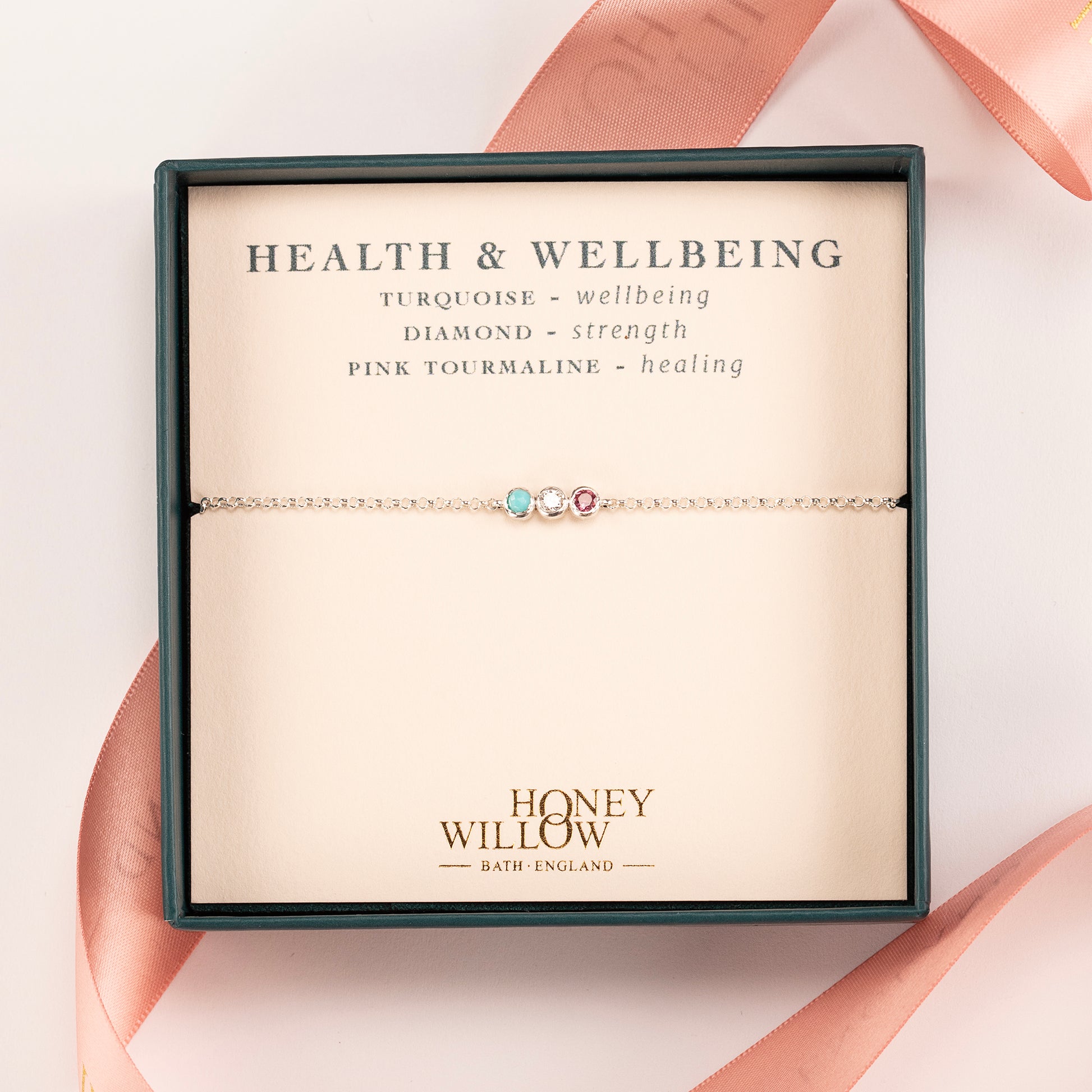 Health & Wellbeing Bracelet - Gemstones & Silver