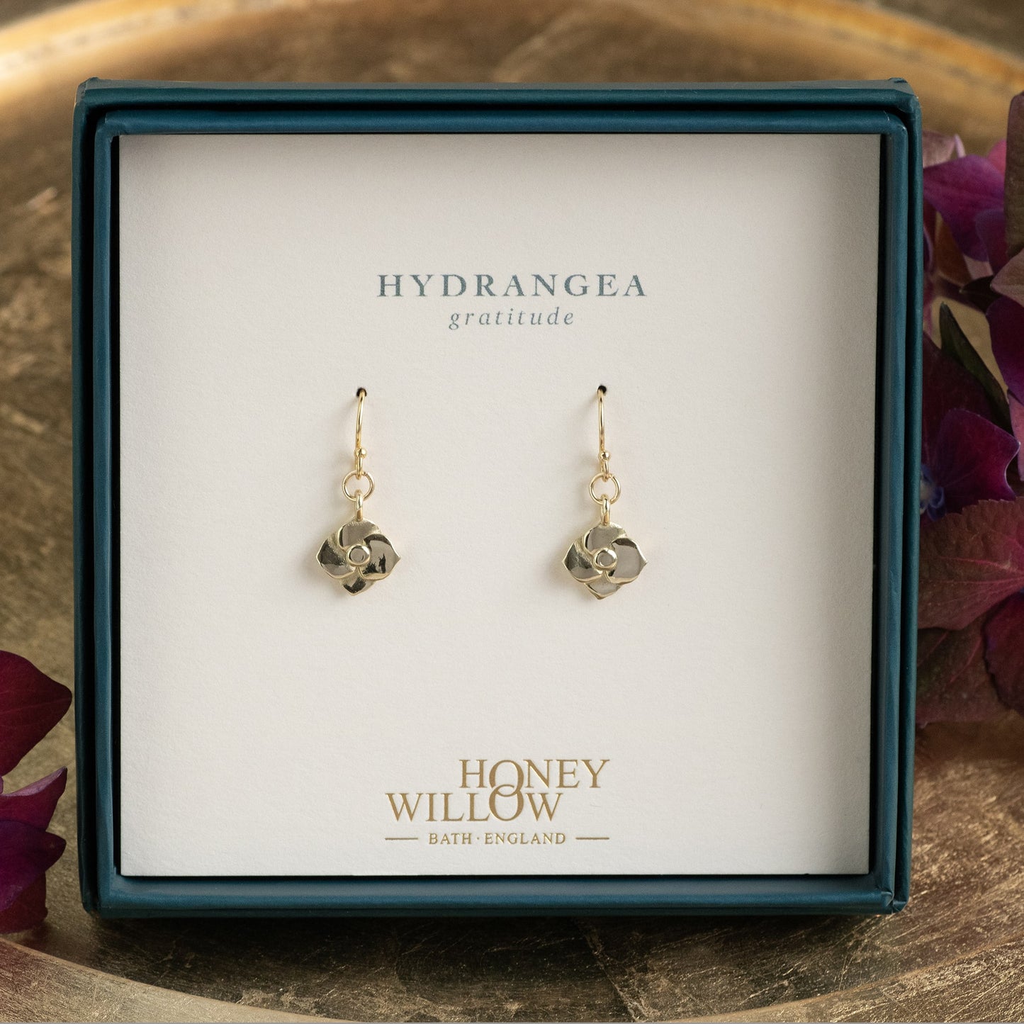 Hydrangea Earrings - 9kt Gold