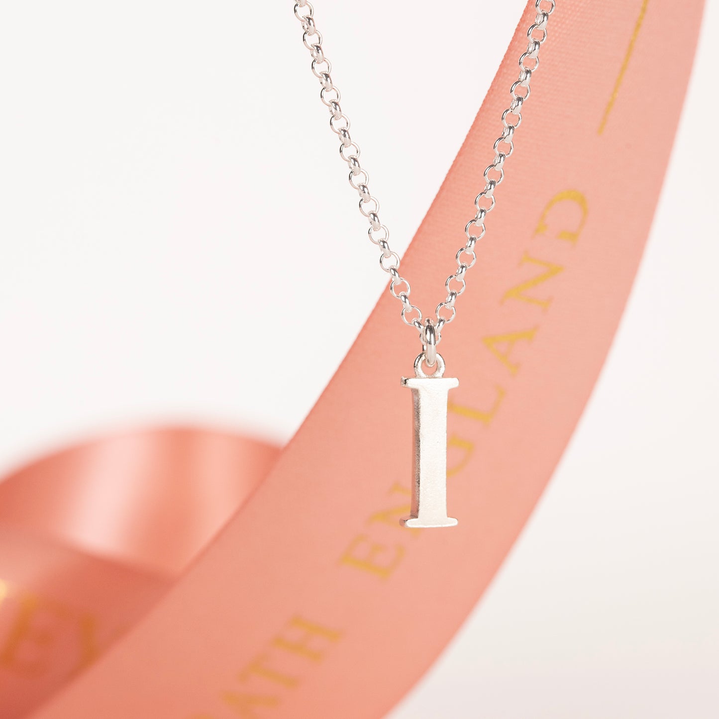 I Initial Charm Necklace - Silver