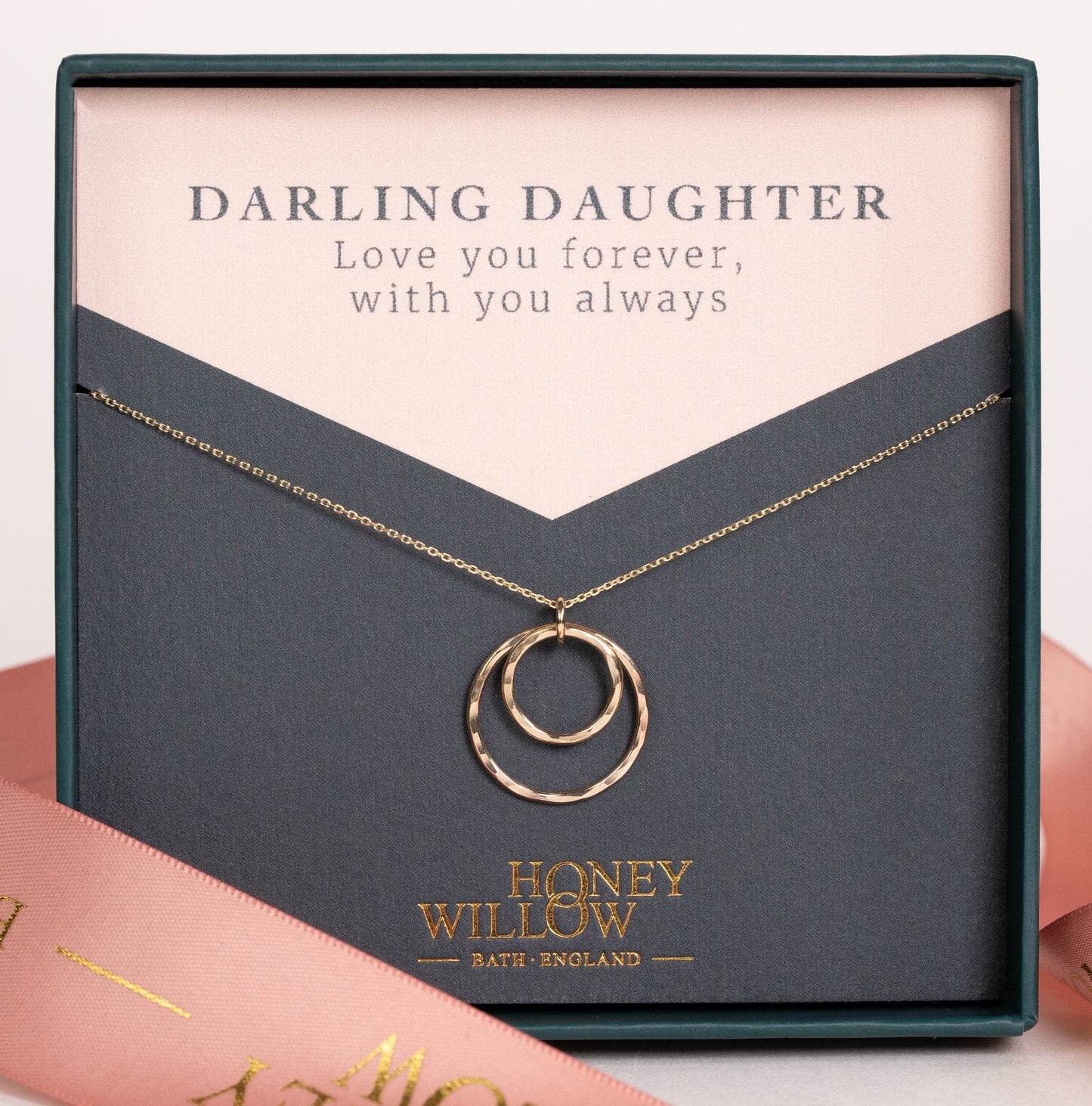 Gift for Daughter - 9kt Gold Mother Daughter Necklace