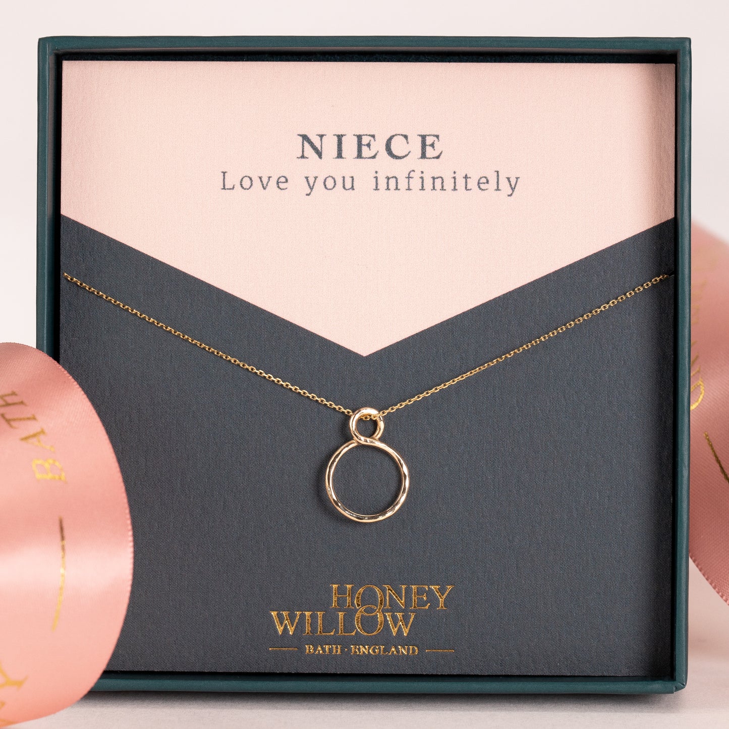 Gift for Niece - Petite Infinity Necklace - 9kt Gold