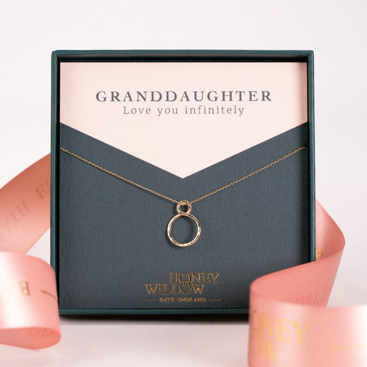 Gift for Granddaughter - Petite Infinity Necklace - 9kt Gold