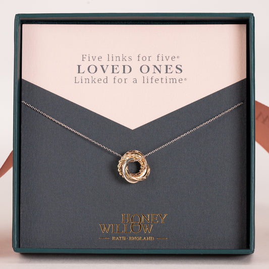 5 Links for 5 Loved Ones Necklace