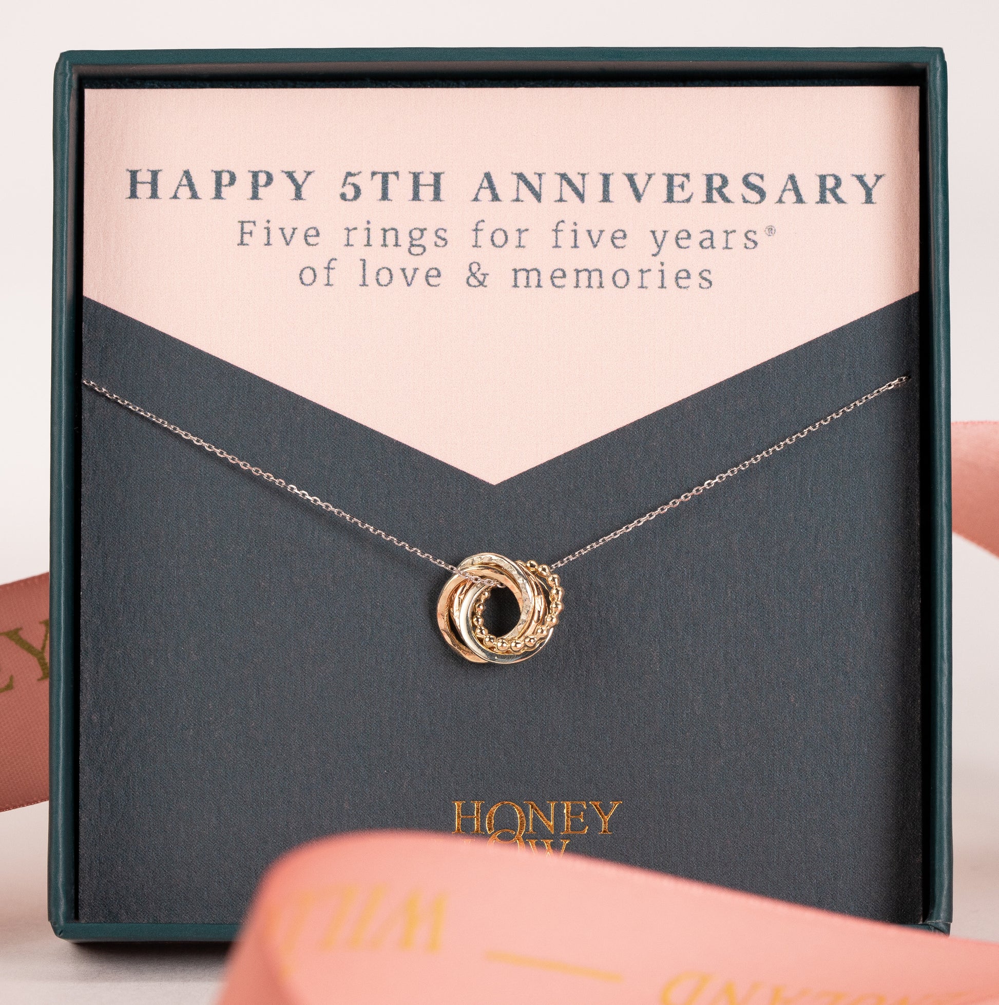 9kt Gold 5th Anniversary Love Knot Necklace 