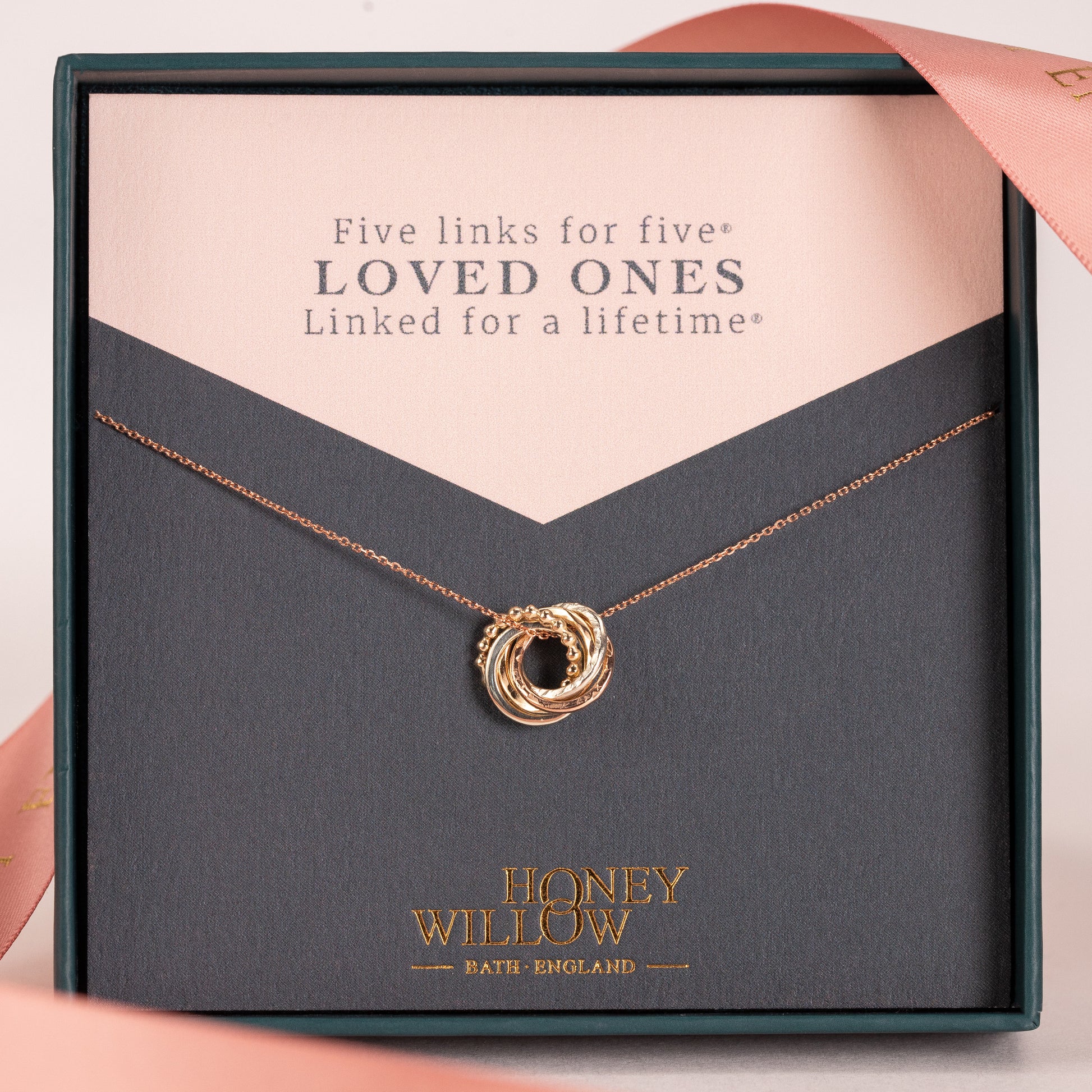 5 Links for 5 Loved Ones Necklace