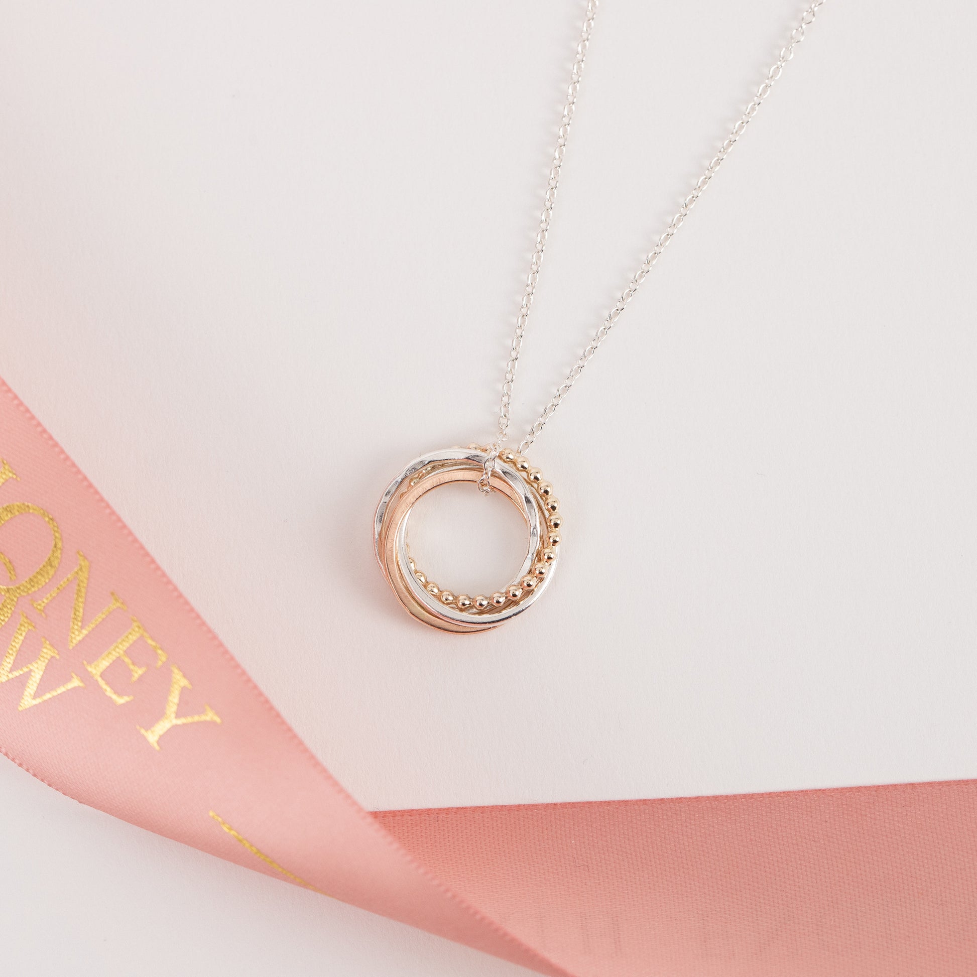 40th Birthday Necklace - The Original 4 Links for 4 Decades Necklace - Petite 9kt Gold, Rose Gold, Silver