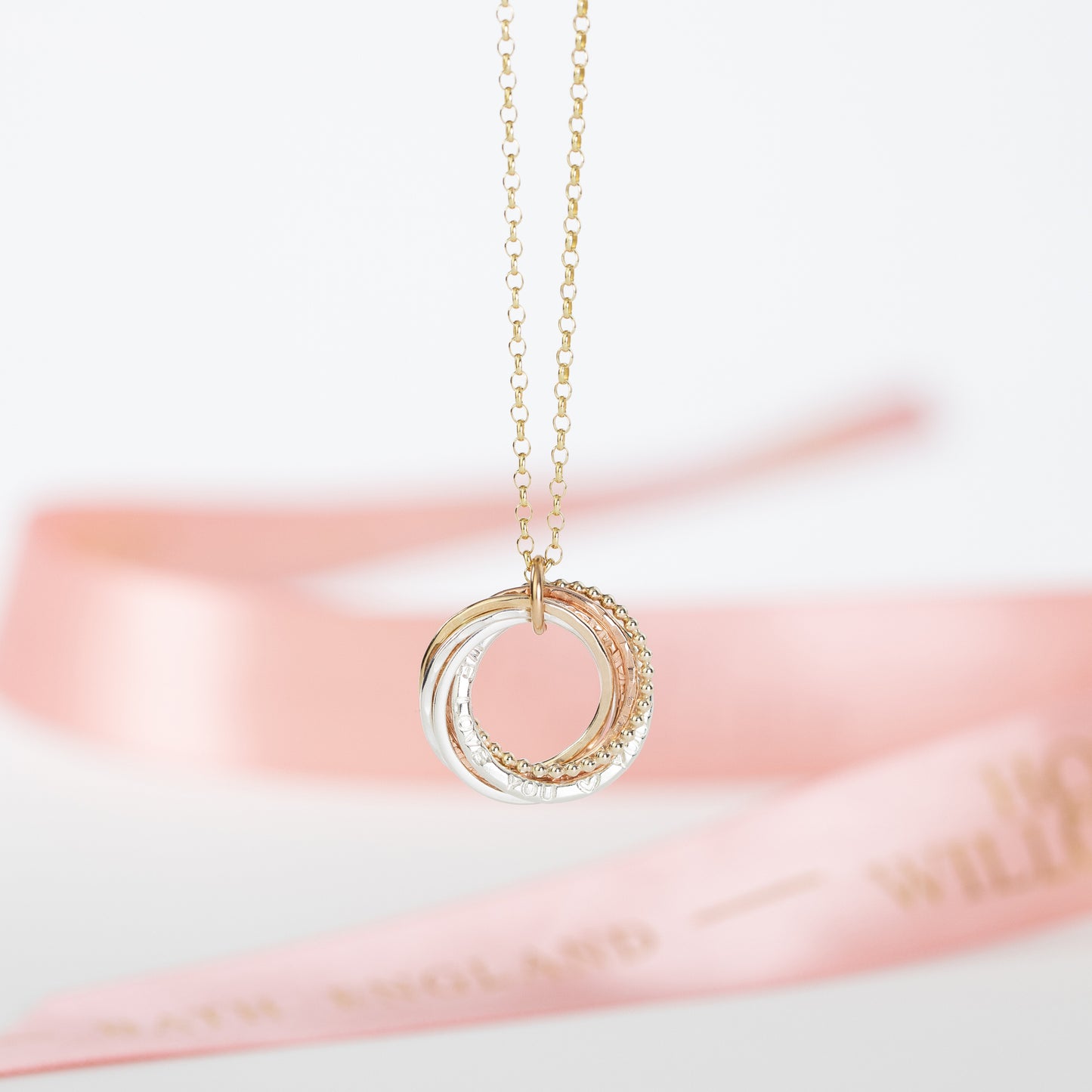 Personalised 70th Birthday Necklace - The Original 7 Links for 7 Decades Necklace - 9kt Gold, Rose Gold, Silver