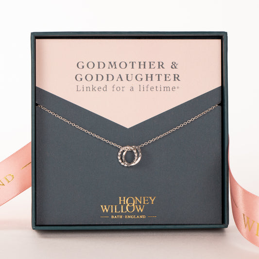 Gift for Goddaughter from Godmother - Silver Love Knot Necklace