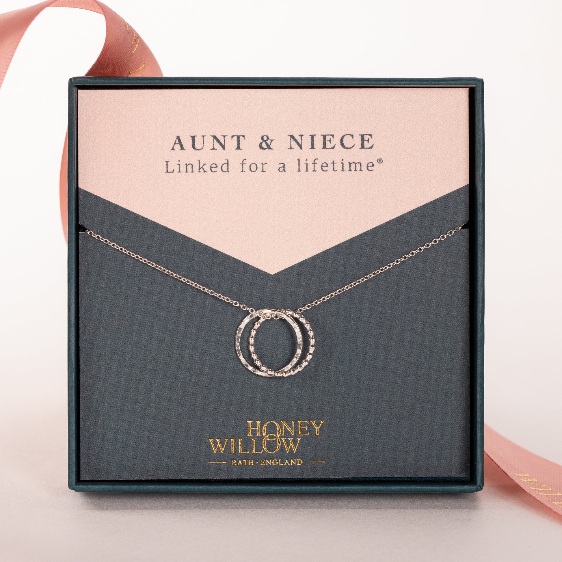 Aunt & Niece Necklace - Linked for a Lifetime - Silver