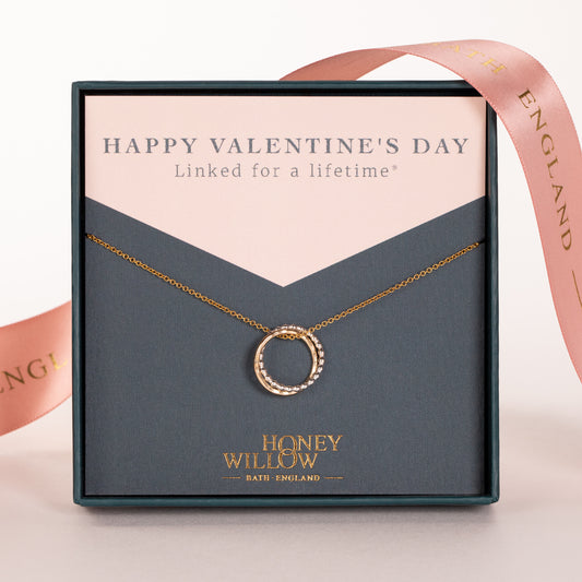 Valentine's Necklace for Her - Linked for a Lifetime