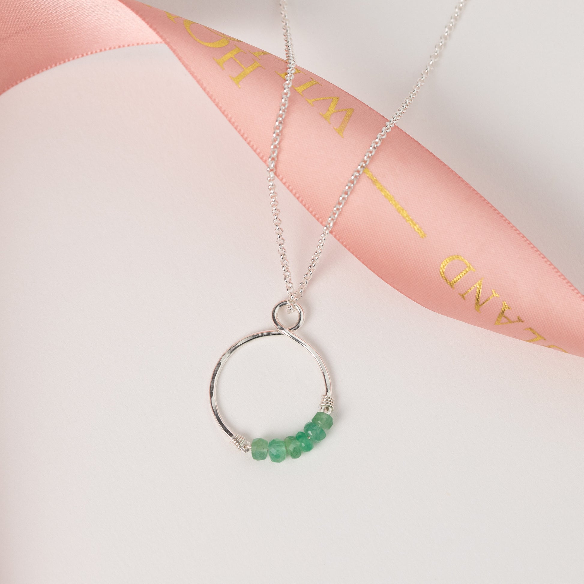 emerald infinity necklace