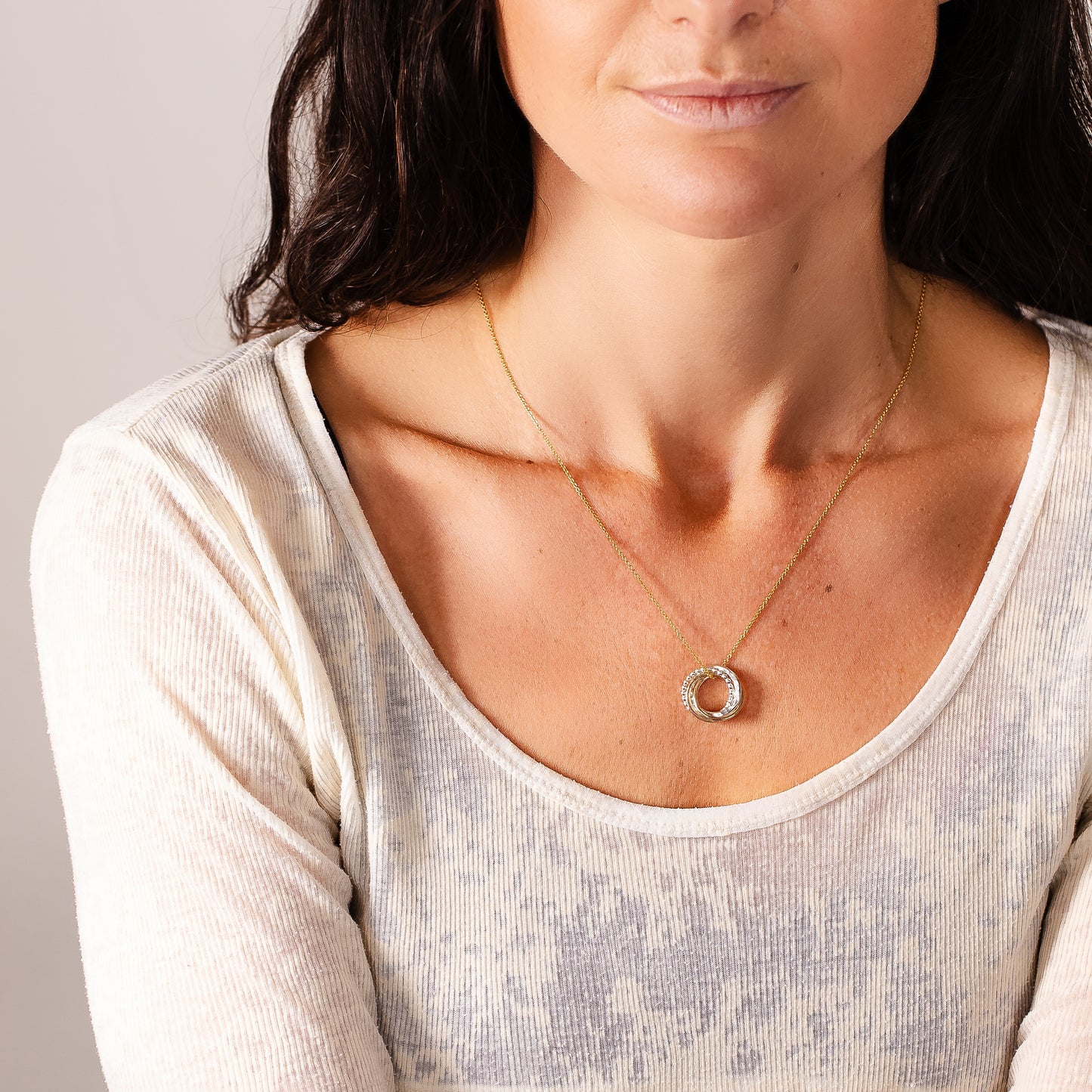 Mother & 3 Sons Necklace - Linked for a Lifetime - 9kt Gold - Rose Gold - Silver