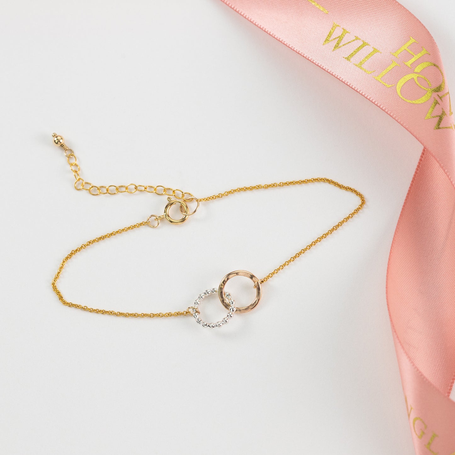 Gift for Sister - Love Link Bracelet - Linked for a Lifetime - Silver & Gold