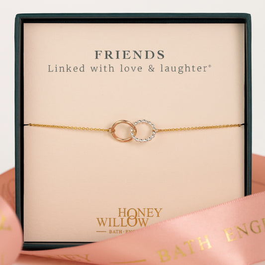 Friendship Gift - Love Link Bracelet - Silver & Gold