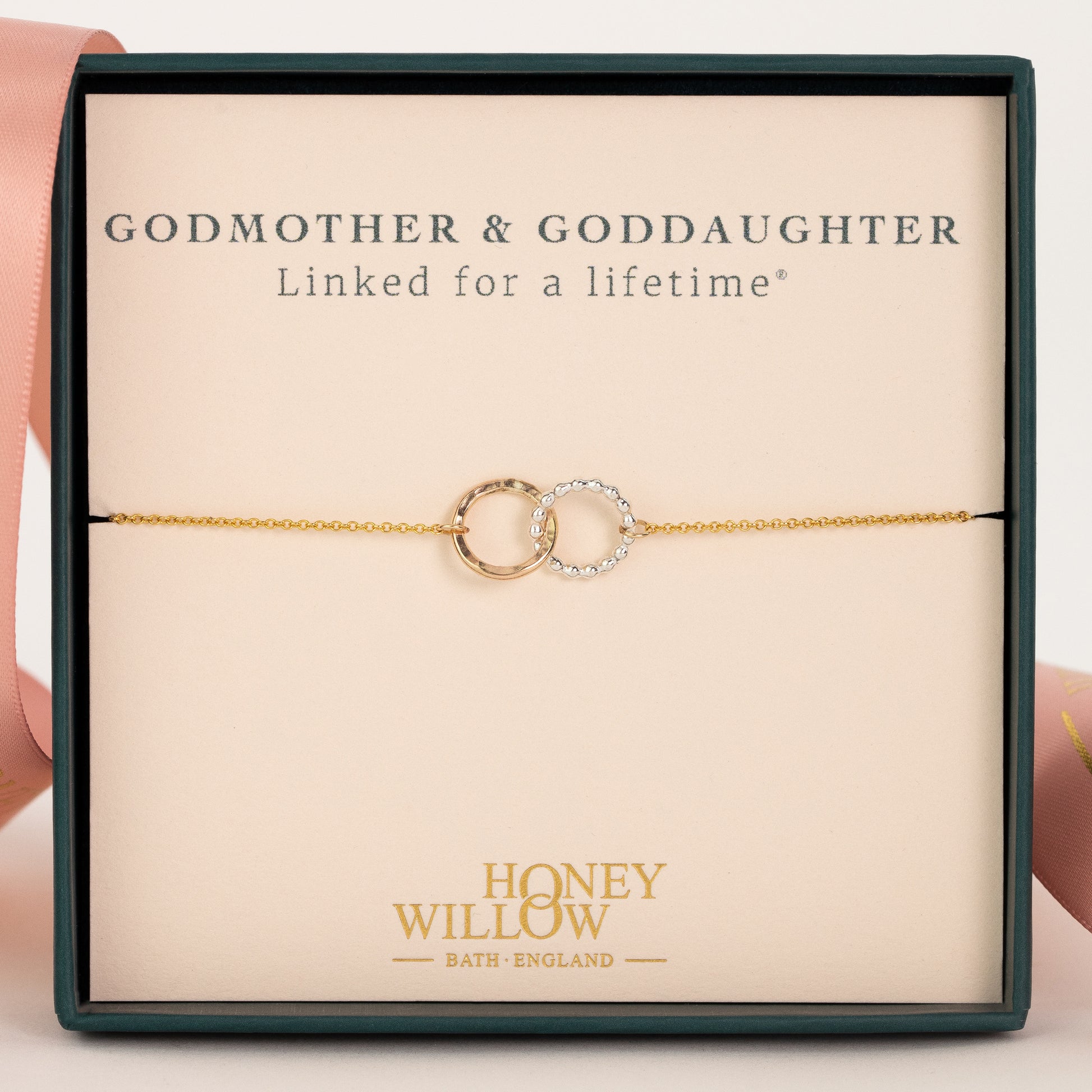 Godmother & Goddaughter Gift - Love Link Bracelet - Silver & Gold